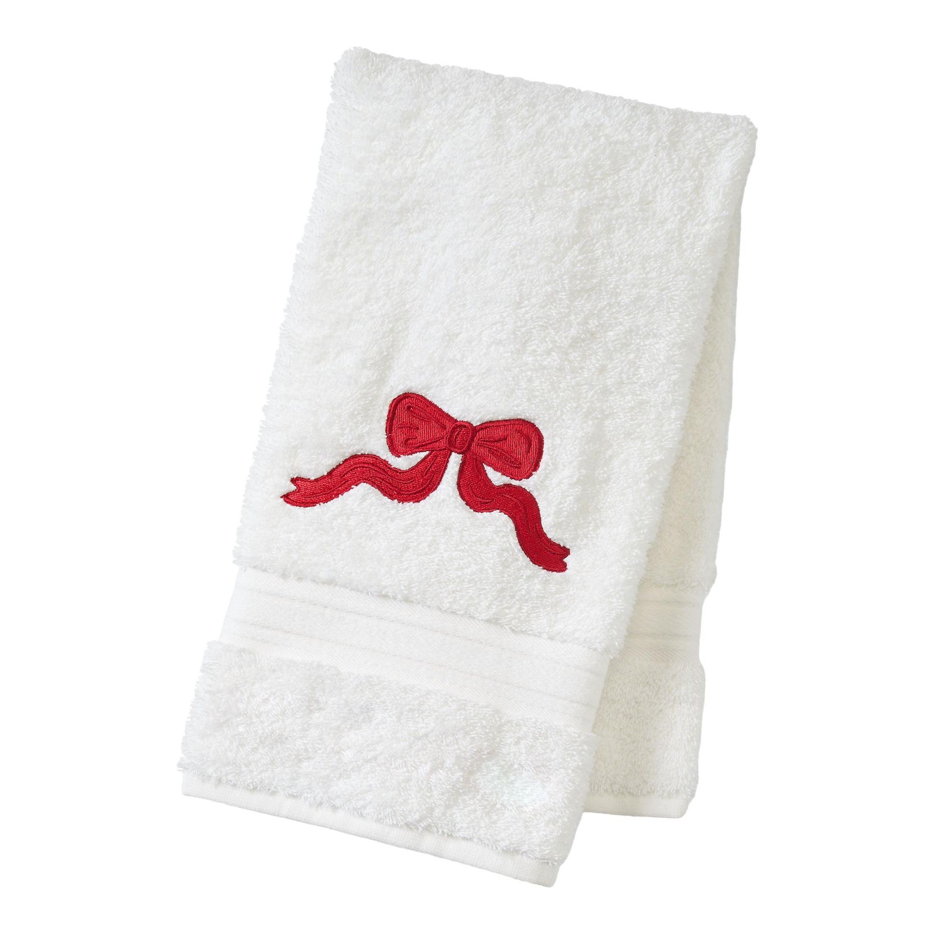 Seasonal Cotton Embroidered Hand Towel