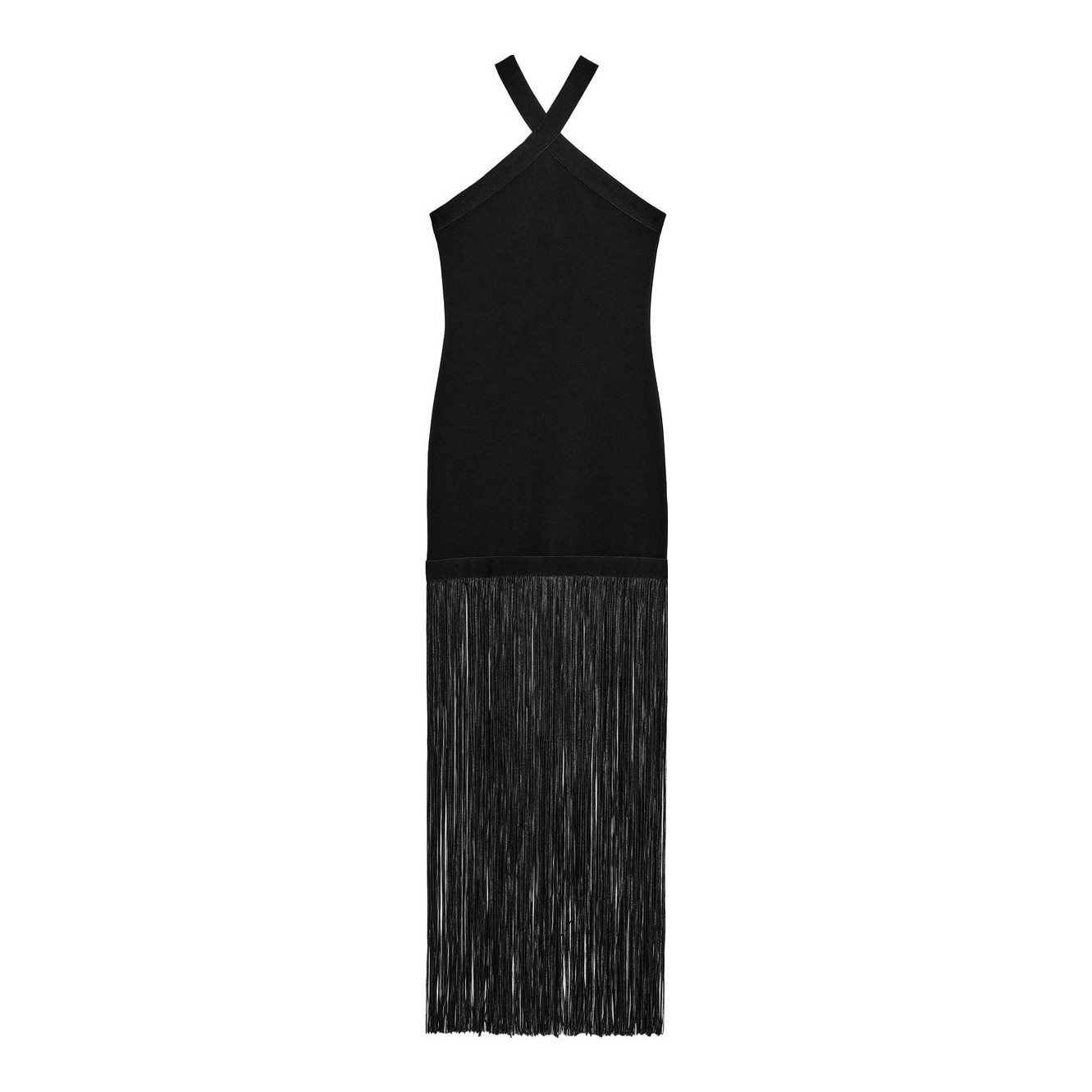 knee length dresses for ladies Clemence Smocked Frill Trim Maxi Dress Chocolate