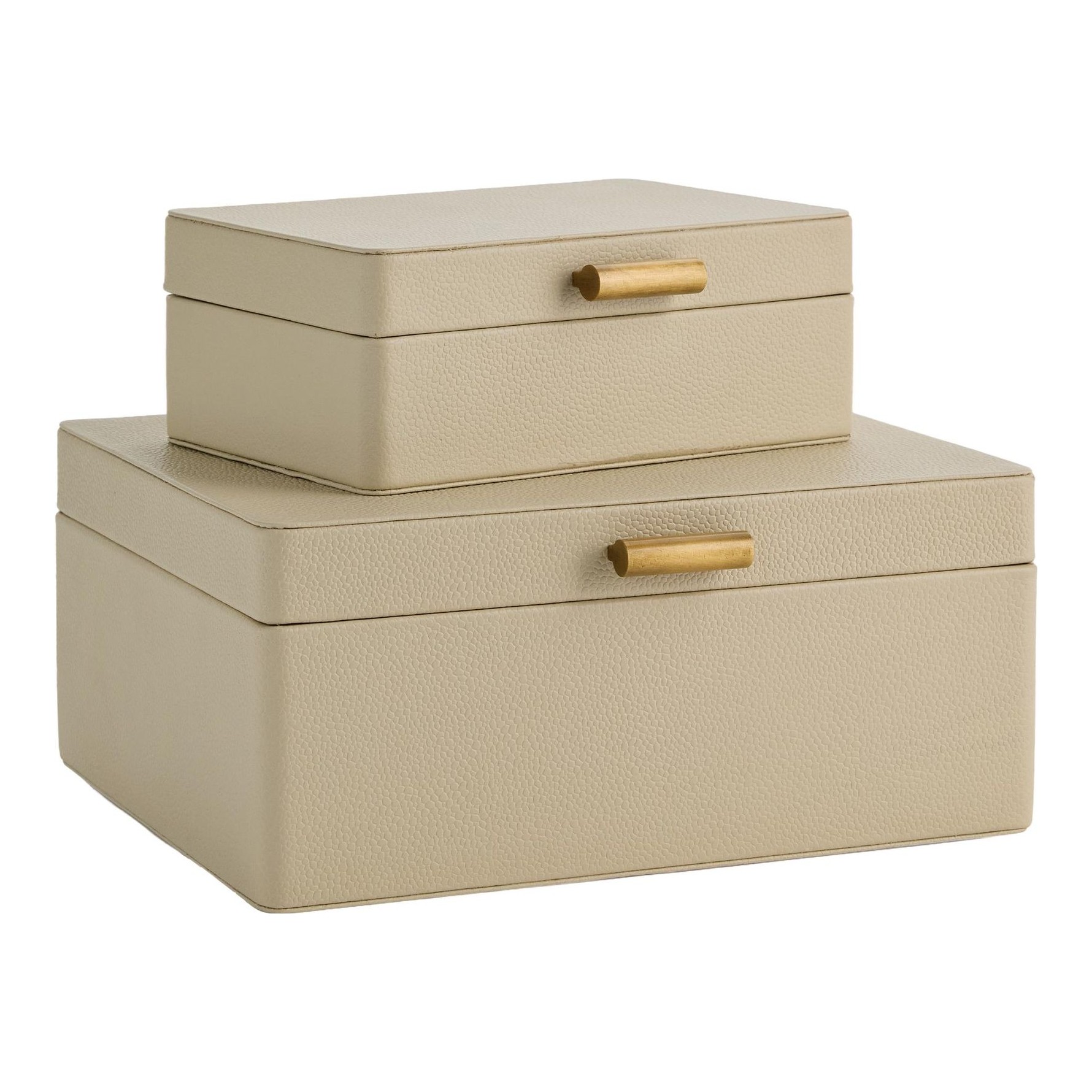 Shagreen Decorative Boxes Set Of 2