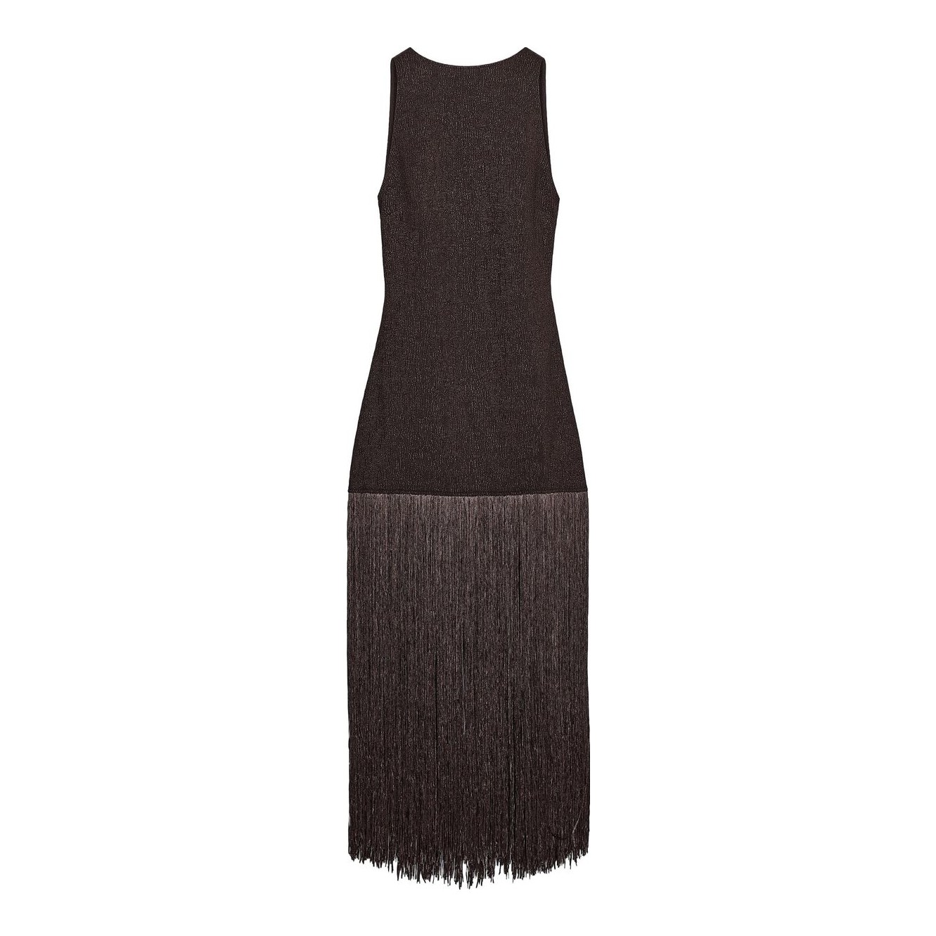 PrettyLittleThing | Label Mesh Fringe Skirt Maxi Dress