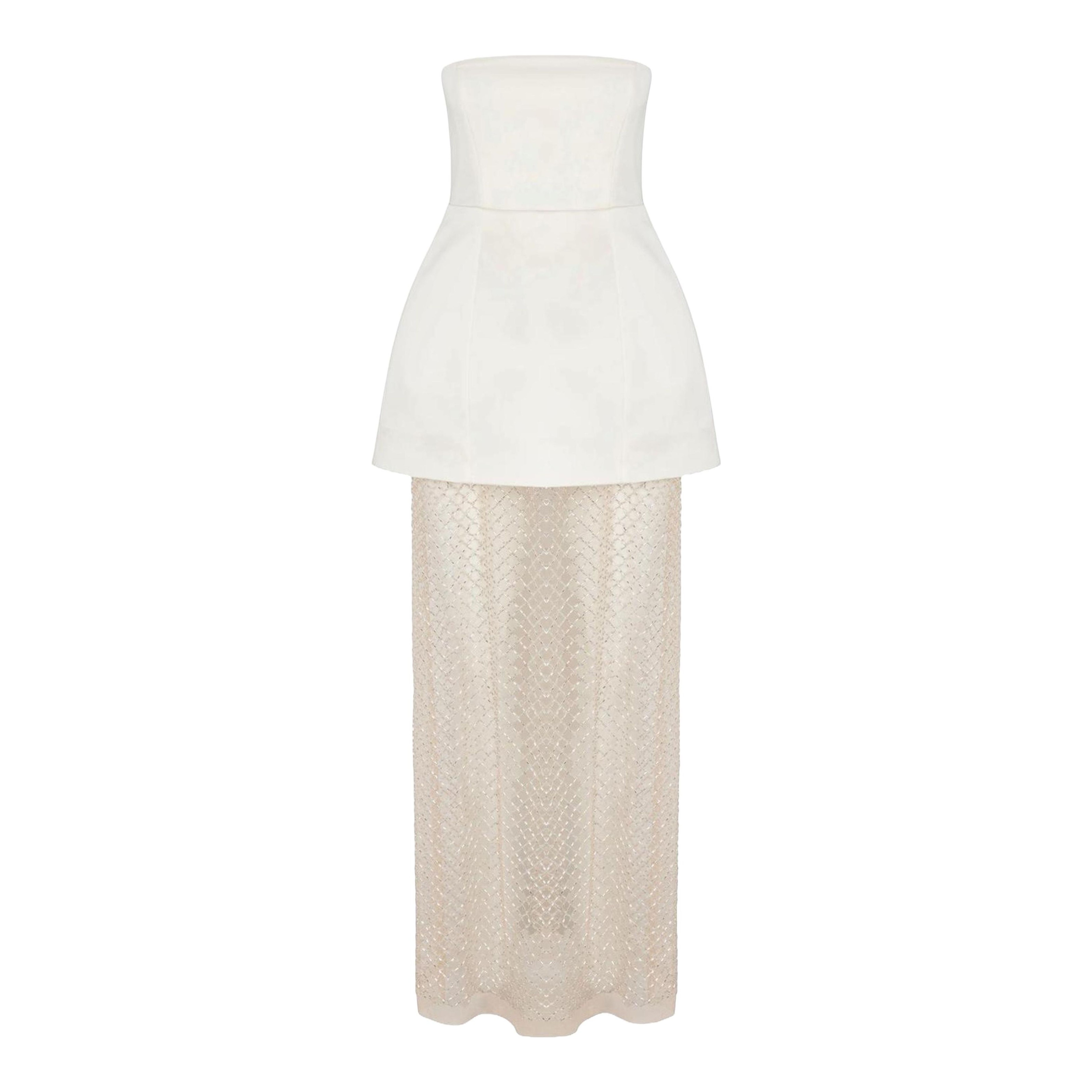helsi gemma embroidered dress Helsi Gemma Square-Neck Floral Column Midi Dress