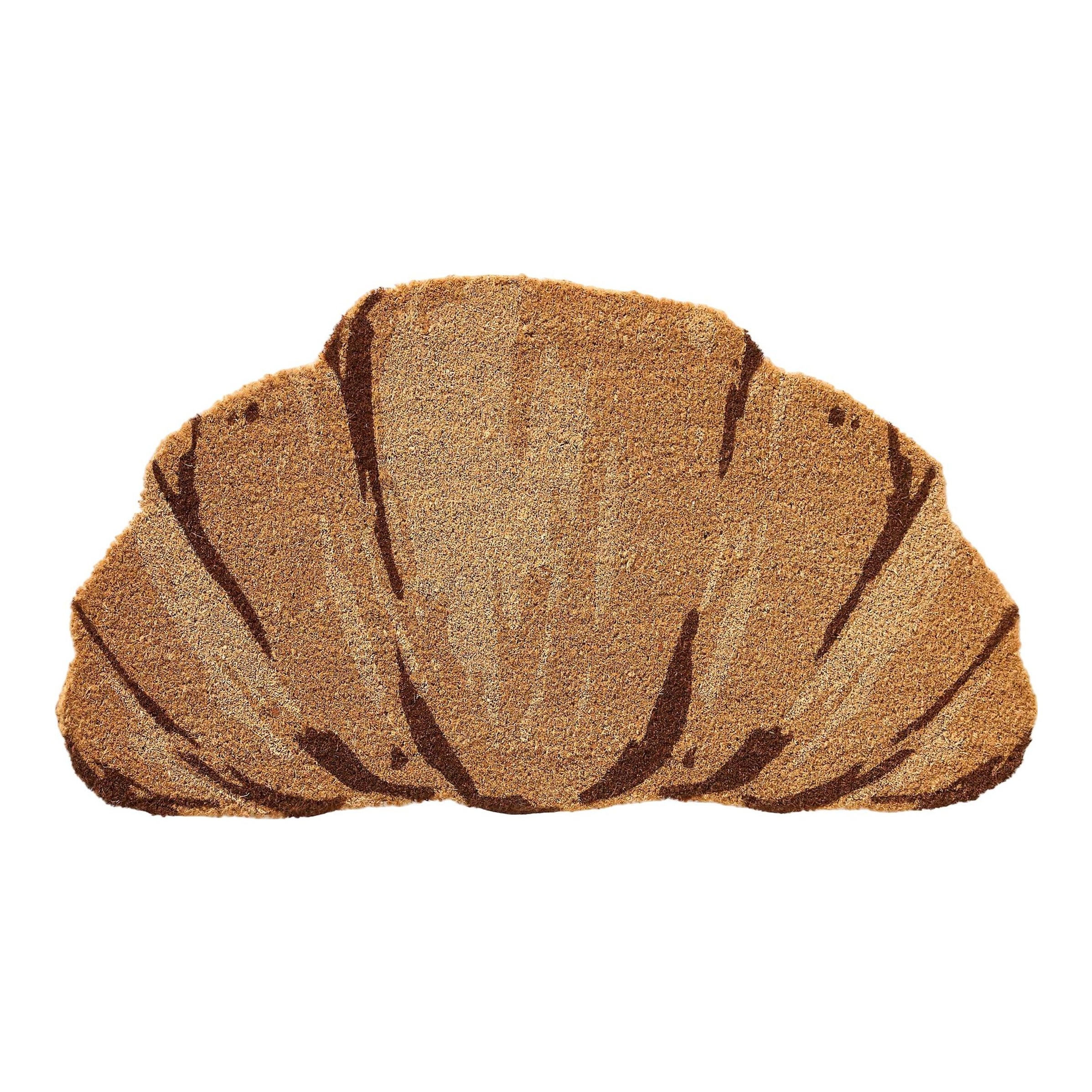 Croissant-Shaped Coir Printed Doormat