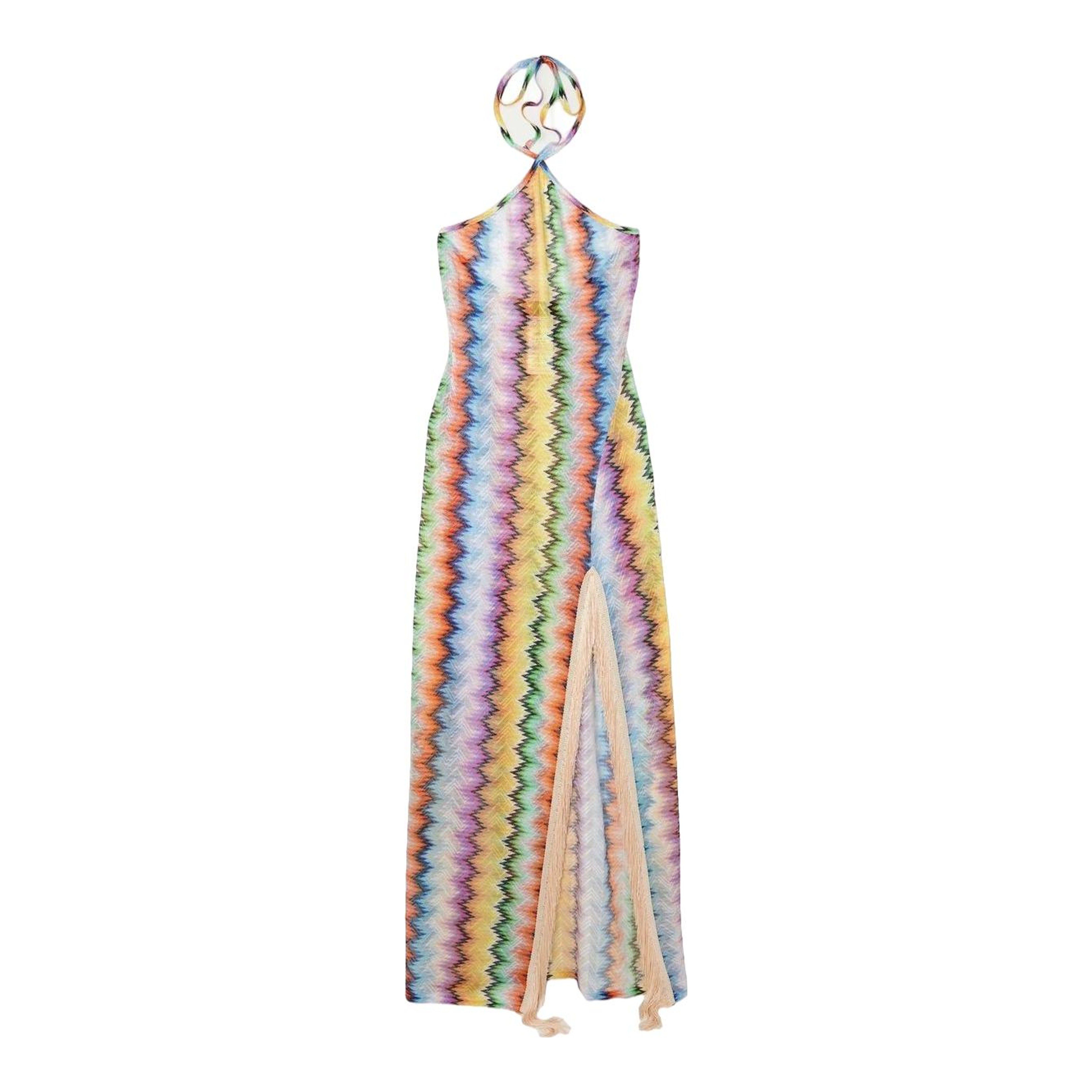 Kilentar | Mami Beaded Halter Neck Maxi Dress