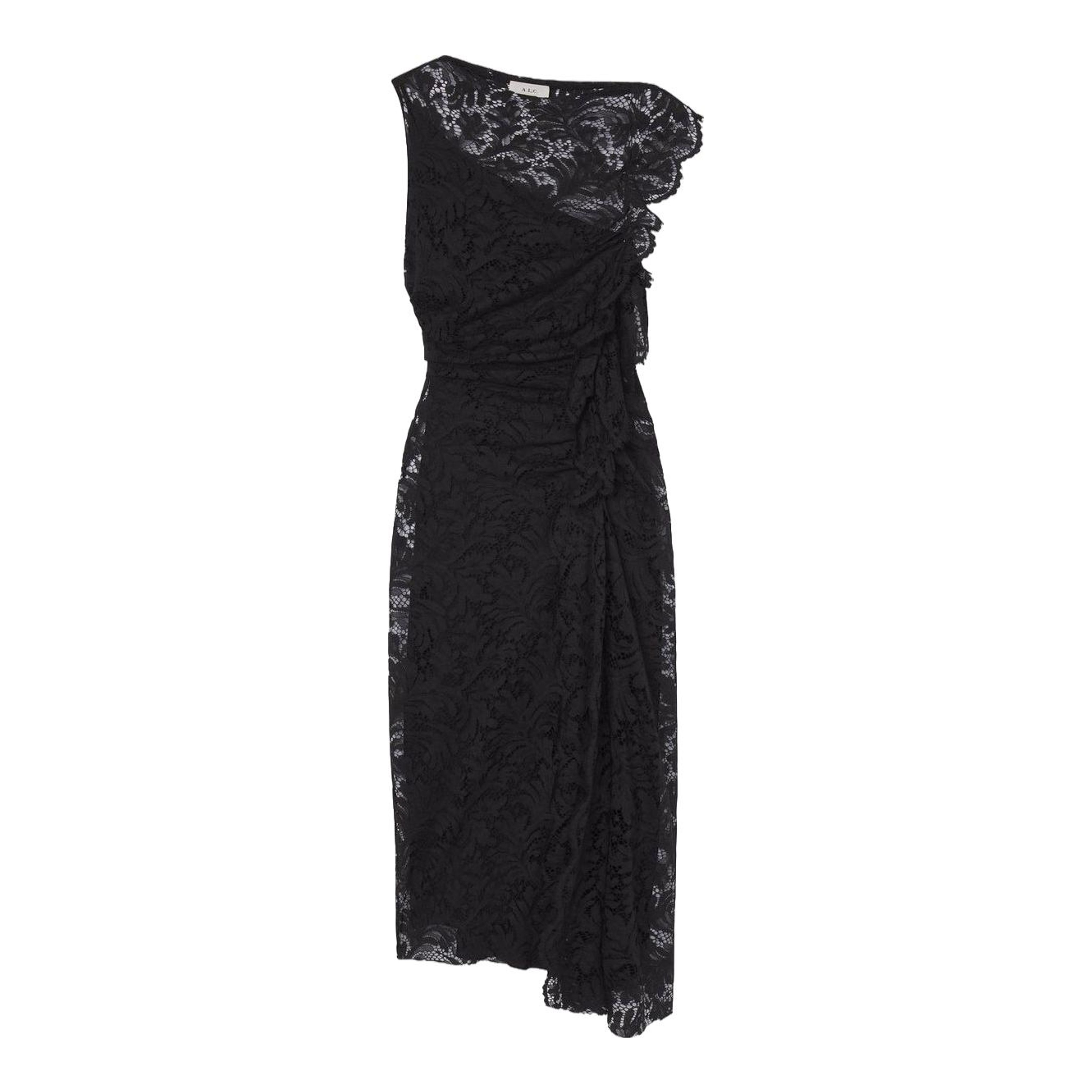 fitted lace wedding dress ALC Women's Alessia Satin + Lace Maxi Dress – Saint Bernard main image 1