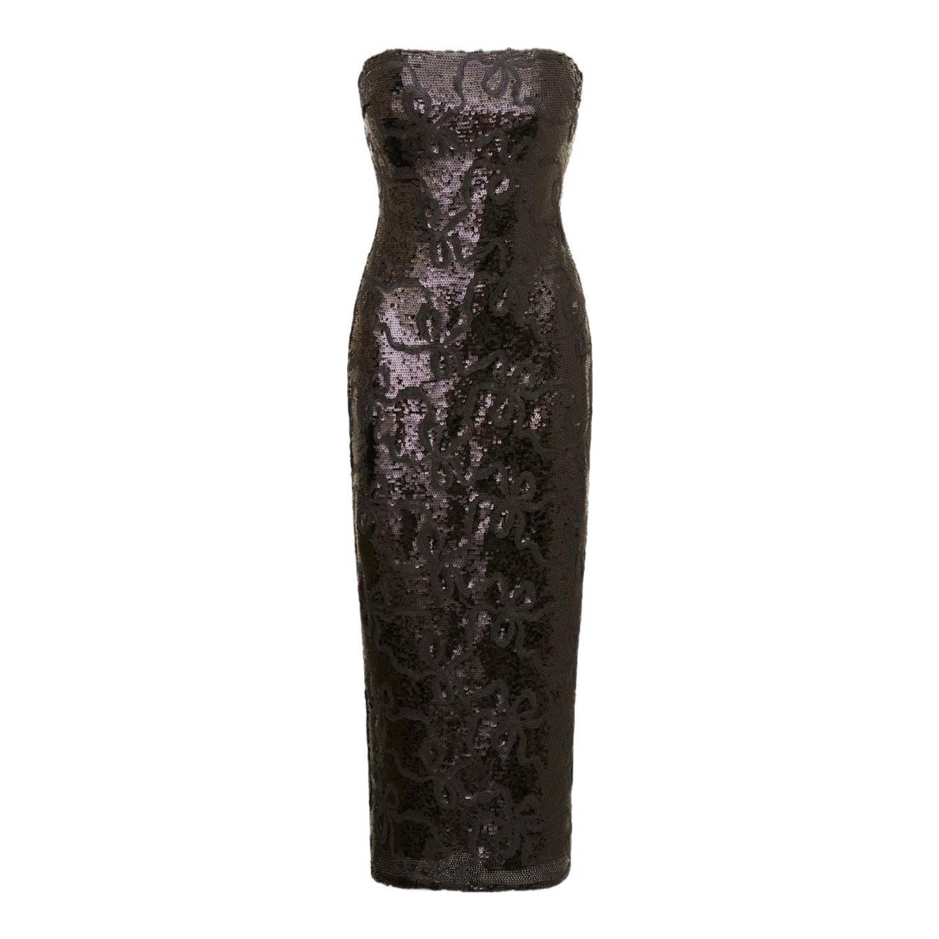 staud brooke beaded crepe midi dress STAUD BROOKE DRESS DAHLIA DAYDREAM BLACK by Staud