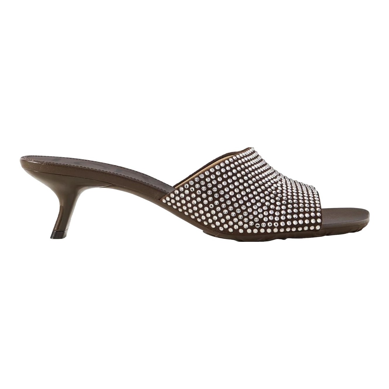 Loewe Petal crystal-embellished suede mules