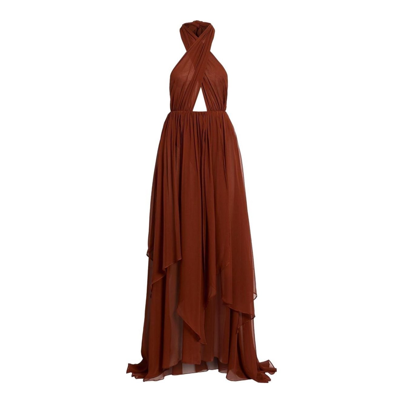 sundry ruched halter dress Navy Ruched Halter Midi Dress main image 1