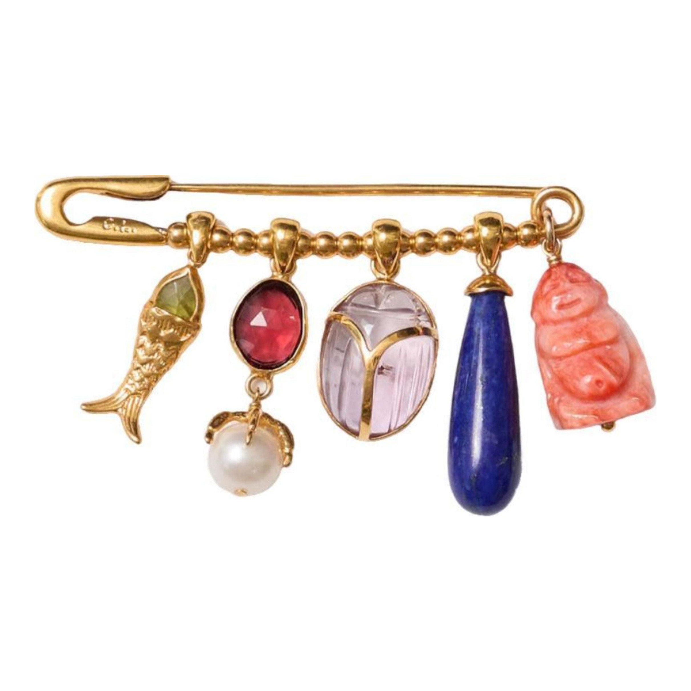 CHAN LUU - Scarab Brooch Multi