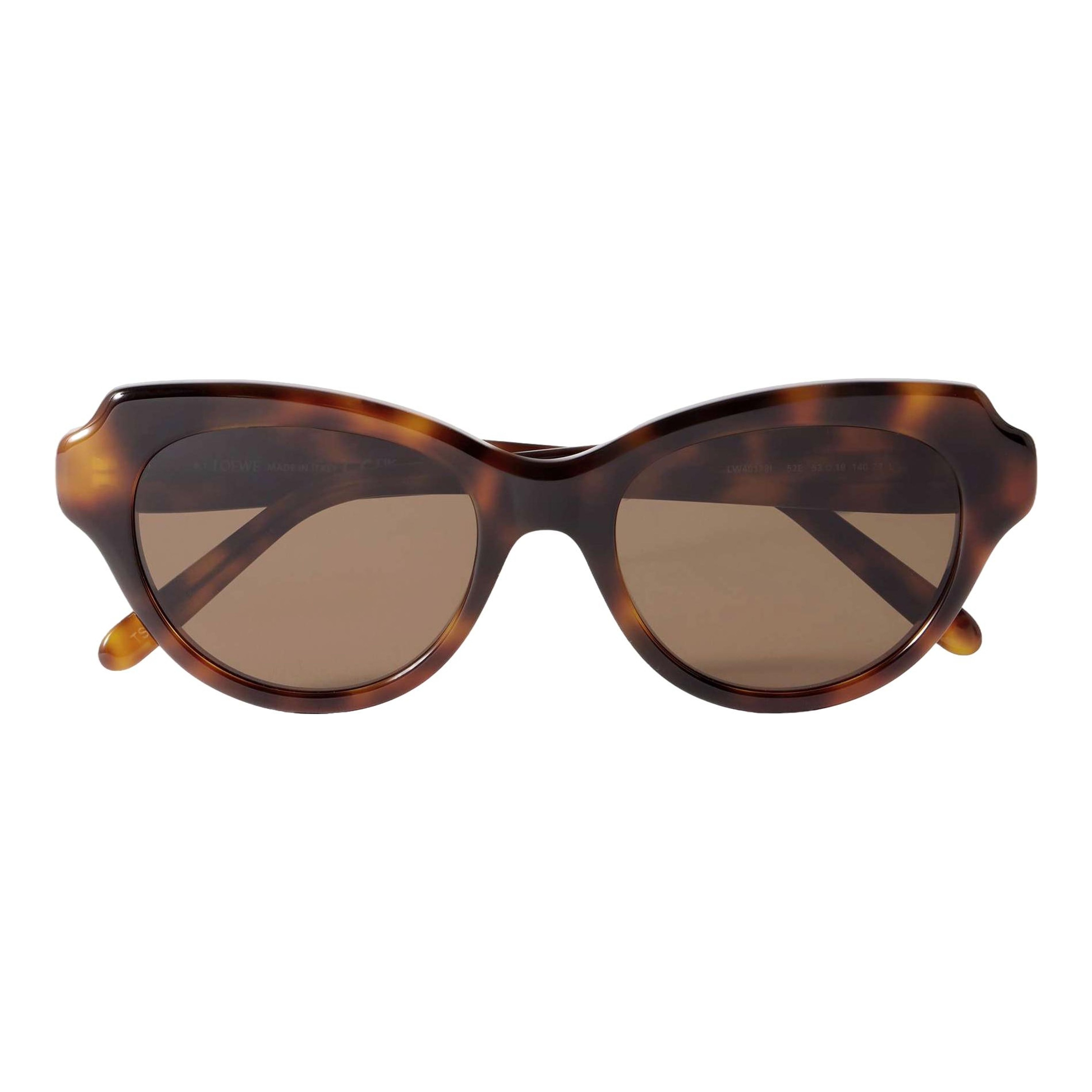 LOEWE brown tortoiseshell Striped square acetate sunglasses Loewe Signature Square Acetate Sunglasses - Bergdorf Goodman main image 4
