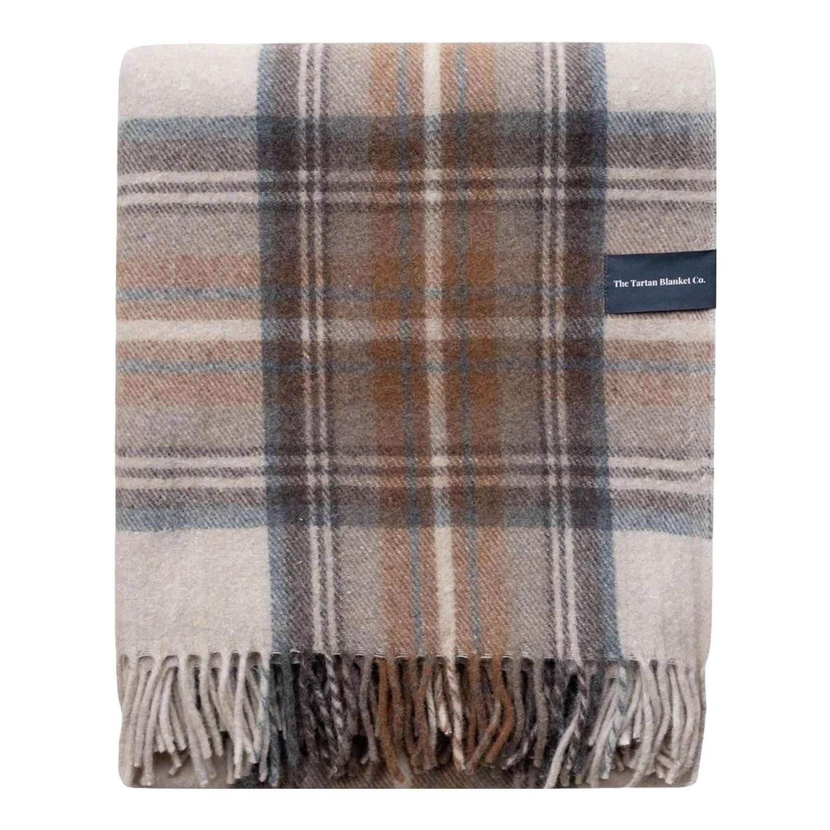 TBCo Recycled Wool Blanket in Waffle Block Check - Thumbnail 2