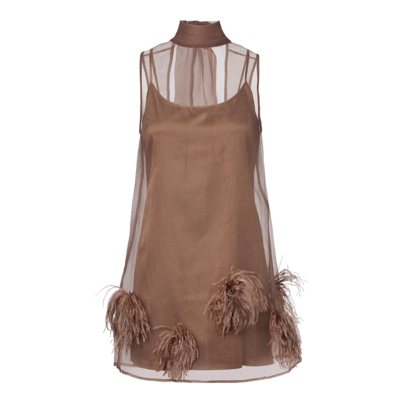 Albee Feather-Trimmed Minidress