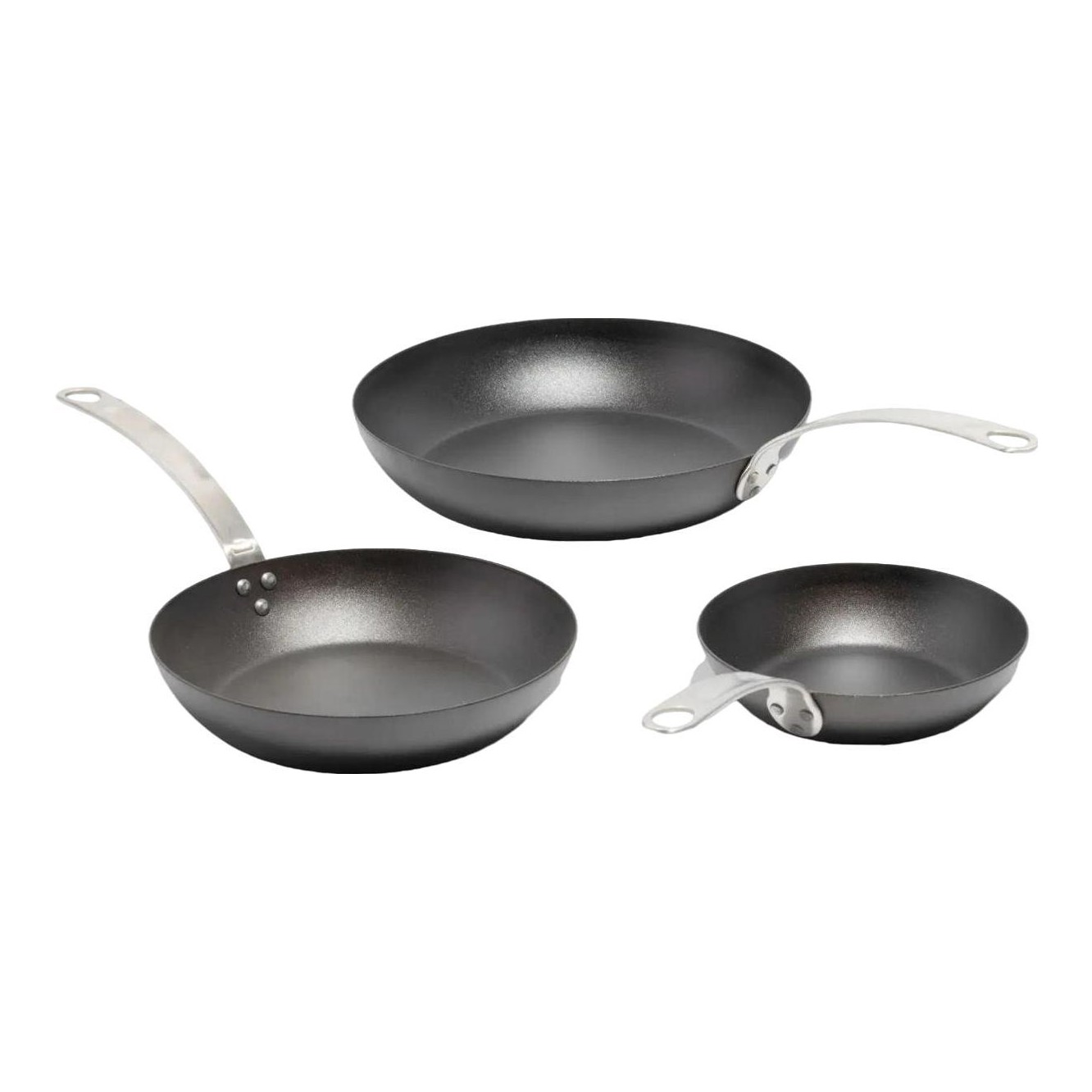 Seasoned Carbon Steel Frying Pan Set