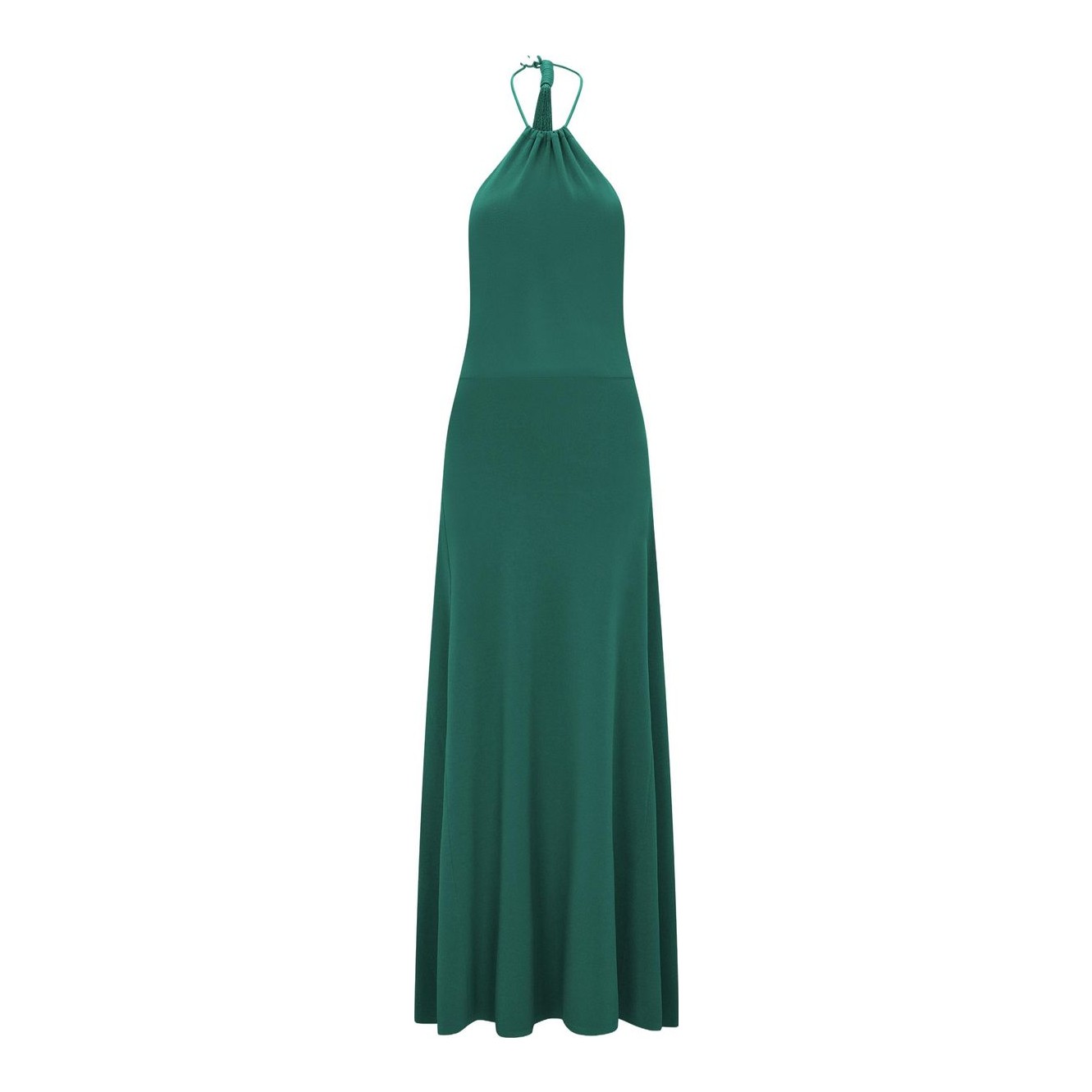 MESHKI | Claire Satin Drape Back Maxi Dress with Split