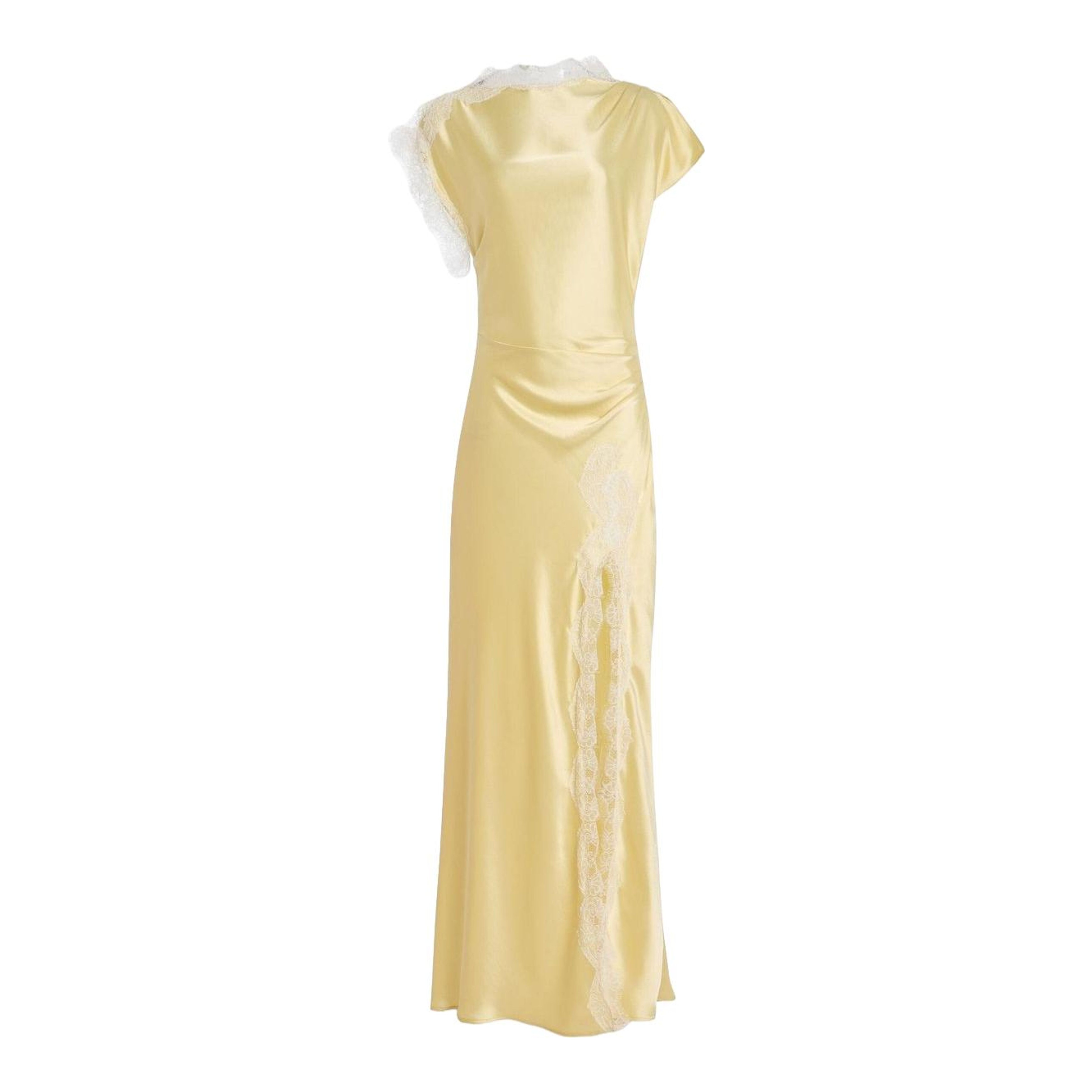 A.L.C. | Alessia Satin and Lace Maxi Dress