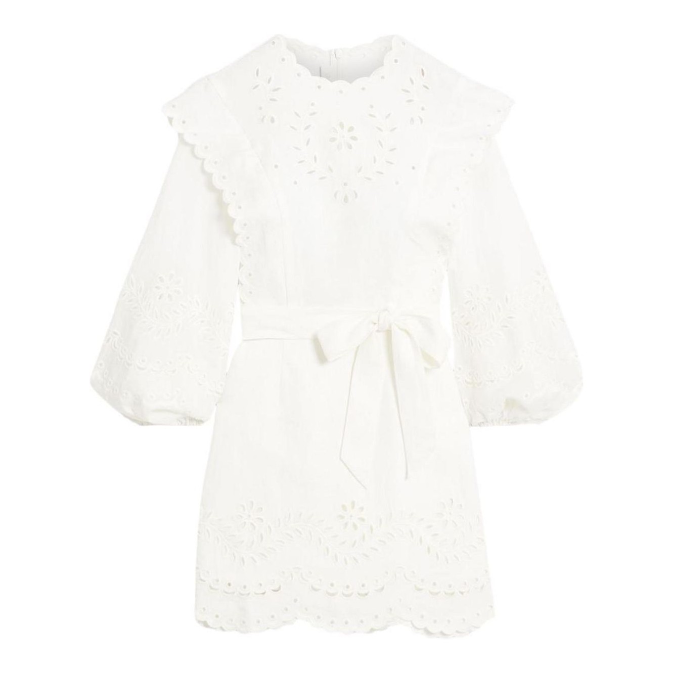 zimmermann pop lace trimmed mini dress Zimmermann Pop Trimmed Mini Dress In Ivory - 30% Off