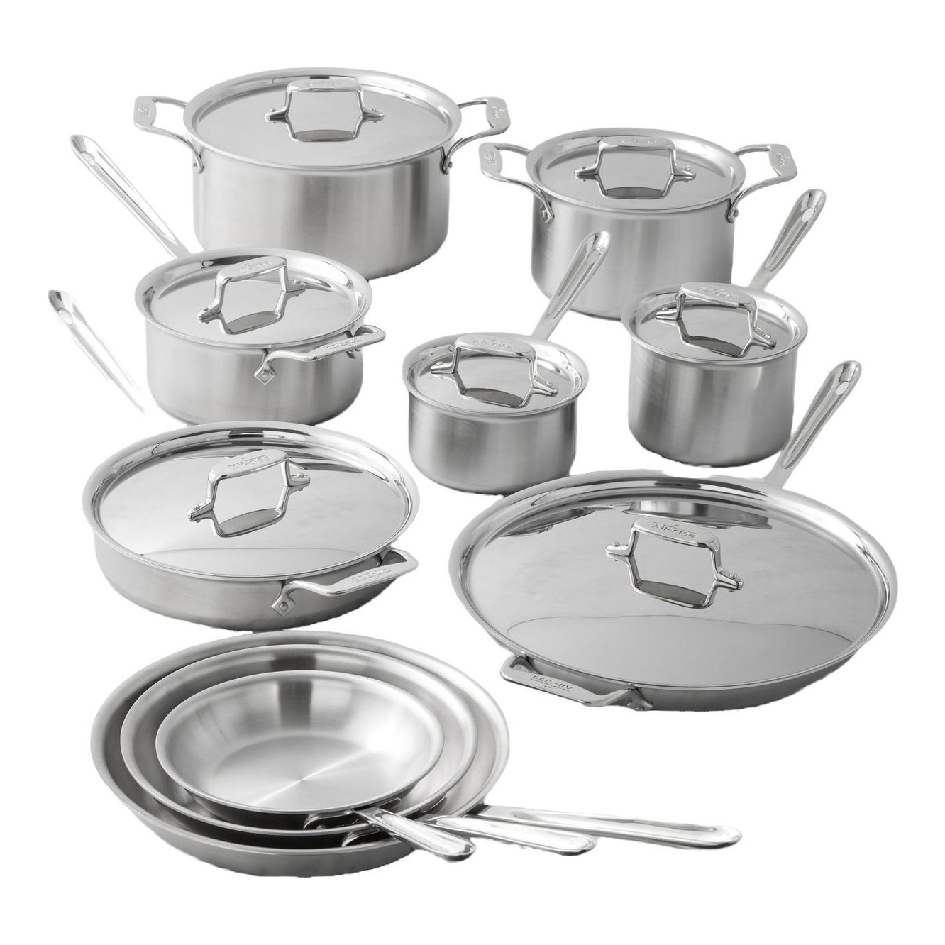 All-Clad d5 Brushed Stainless Cookware Set - Thumbnail 3