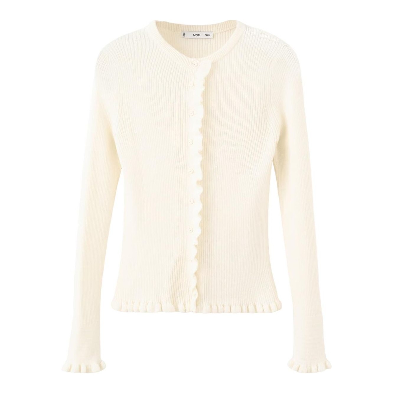 Cardigan with Scalloped Hem