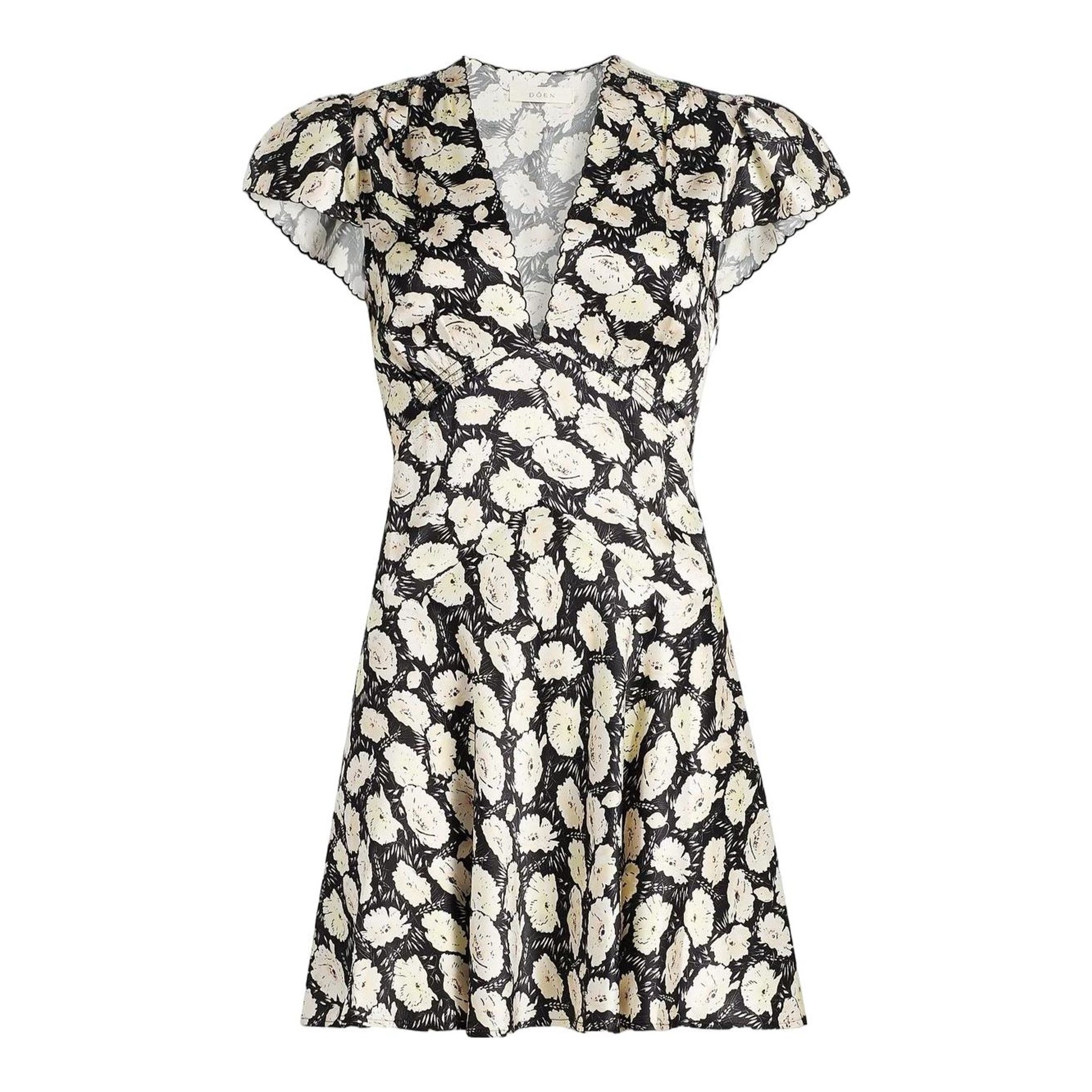 chinese dress ladies Women's Ayana Open Back Mini Dress in Off White Linen,  L , Cut Out