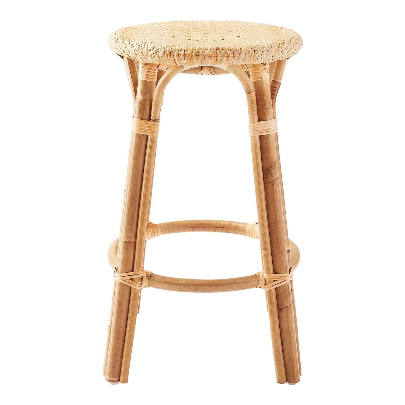 Riviera Rattan Backless Counter Stool