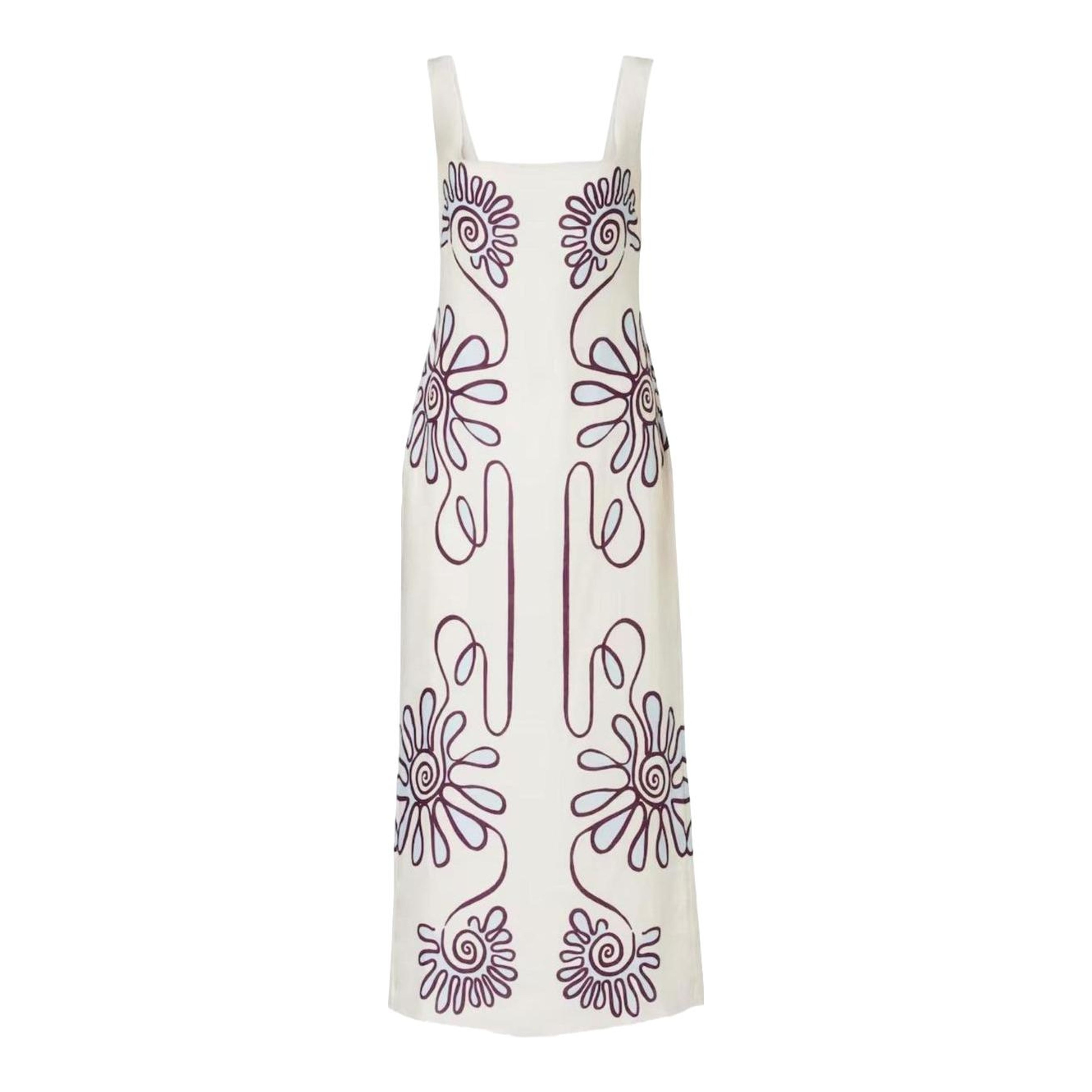ALMAIS | Hazel Printed Linen-Blend Maxi Dress