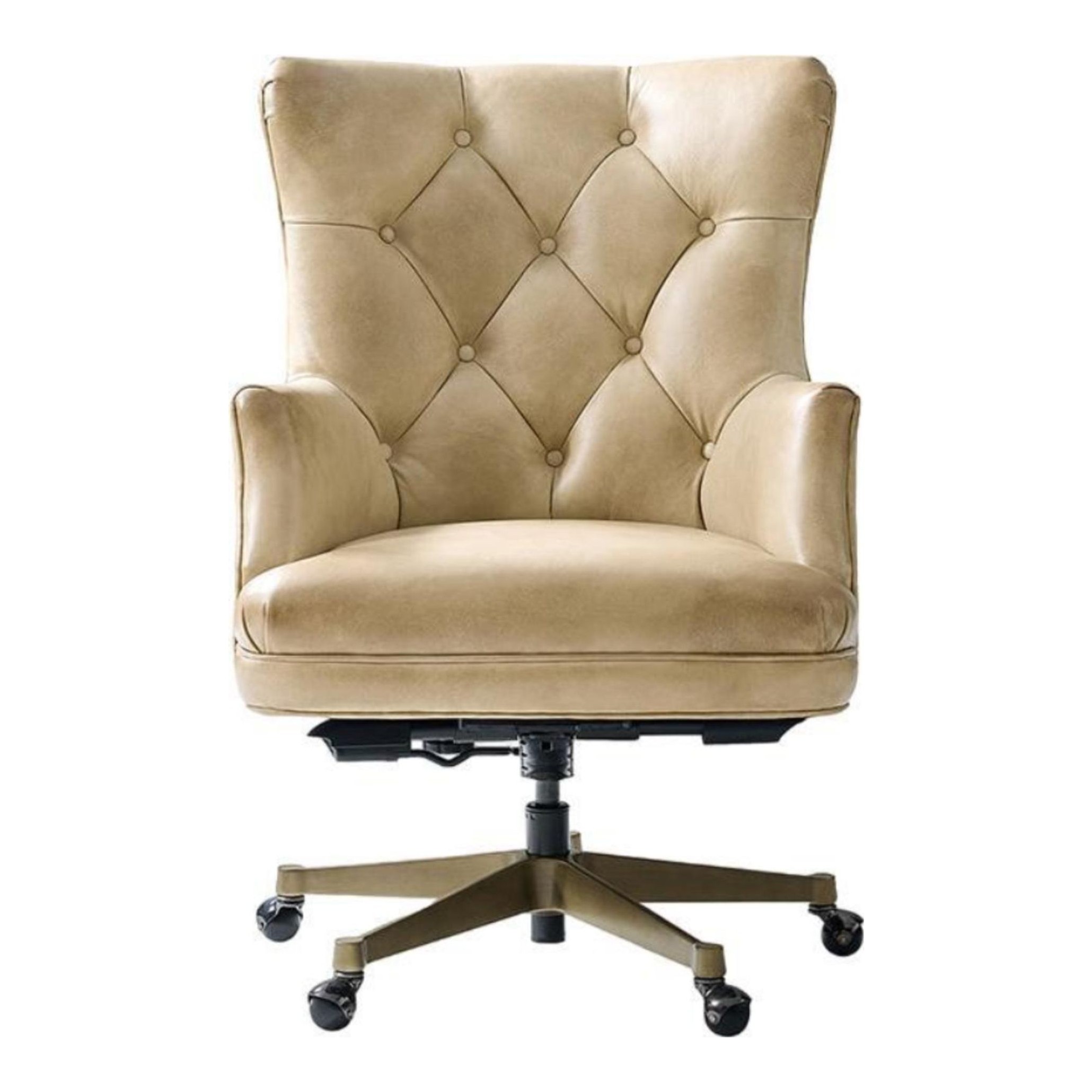 Adrian Hand-Rubbed Oil Wax Leather Wingback Office Chair