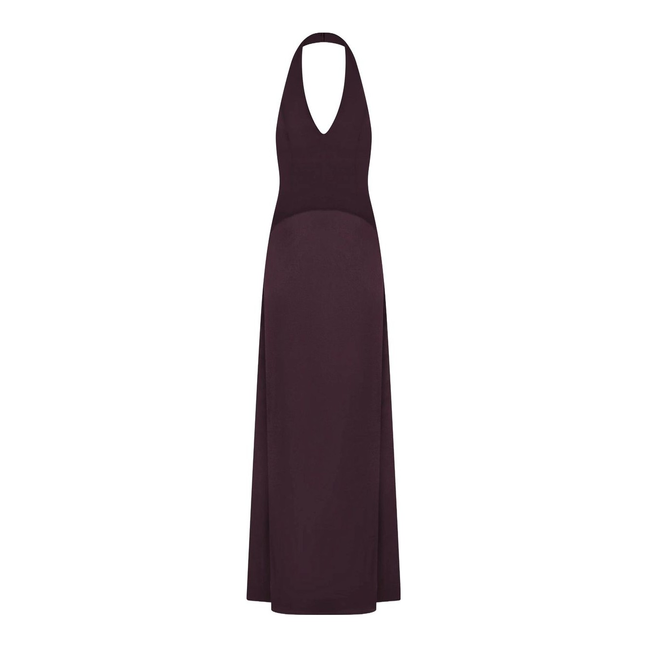 MESHKI | Claire Satin Drape Back Maxi Dress with Split