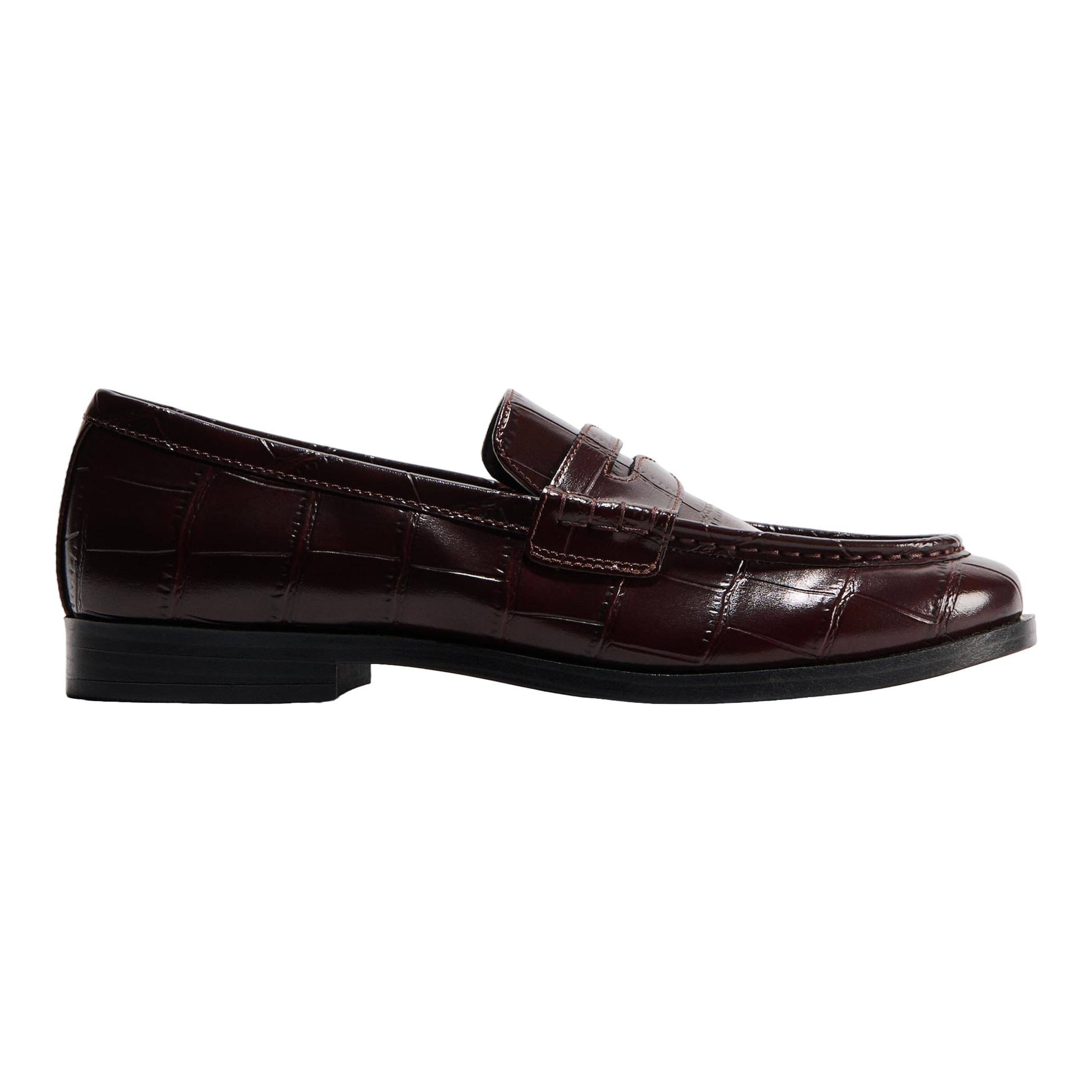 COS | Croc-Effect Leather Loafers
