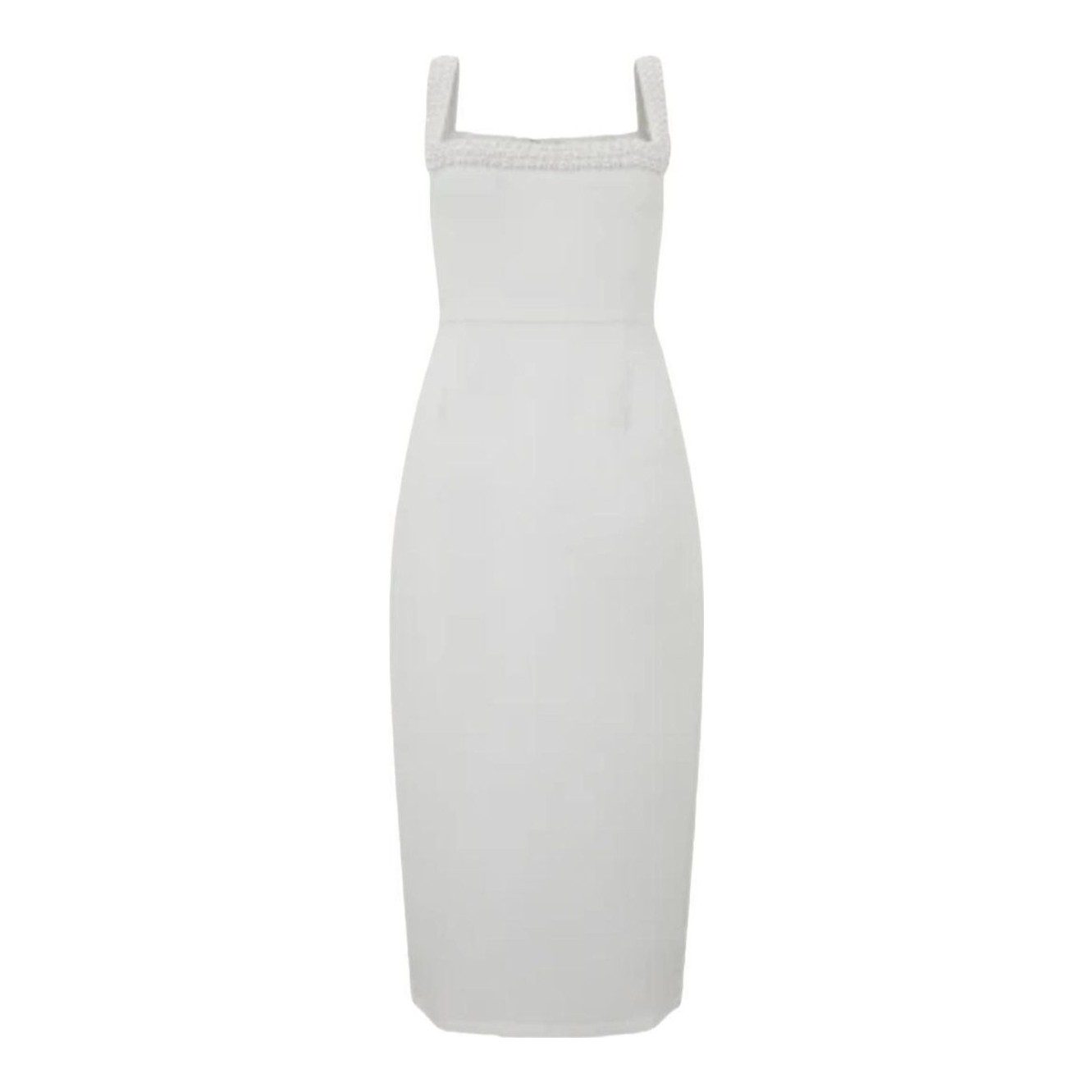 knee length dresses for ladies PEARL TRIM MIDI DRESS 4270 main image 0