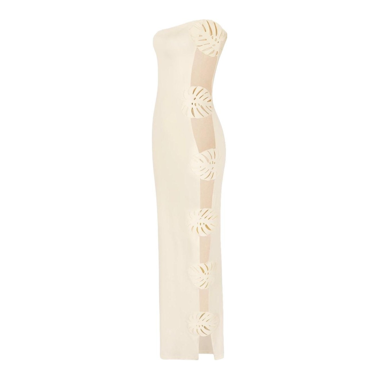 Hoja Rota Strapless Cutout Maxi Dress