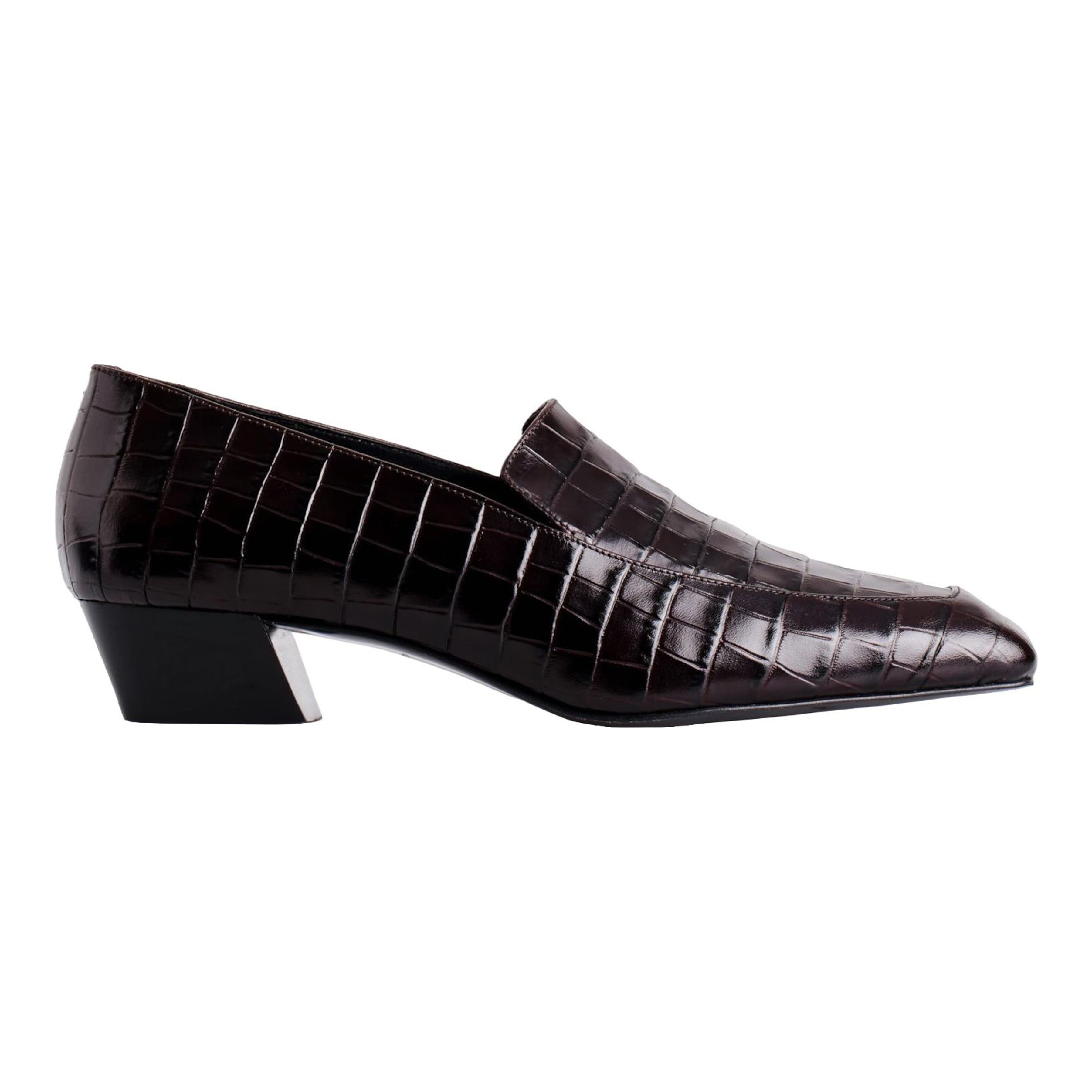 COS | Croc-Effect Leather Loafers