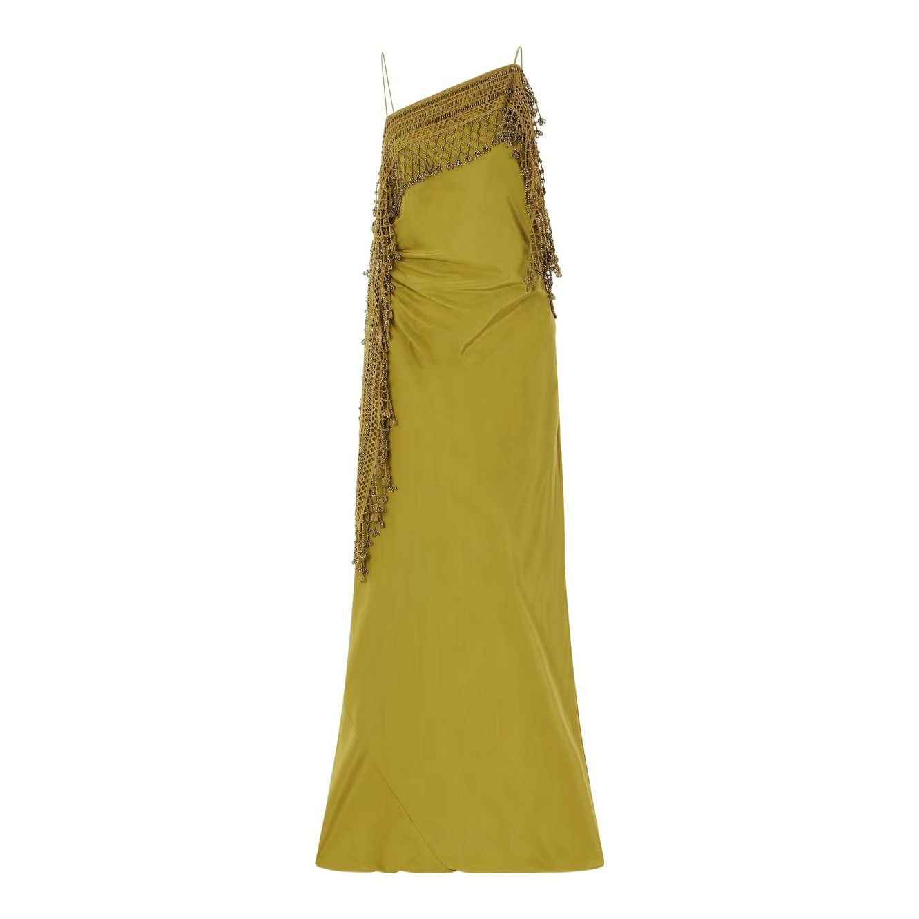 Christopher Esber | Galathea Asymmetric Lace-Trimmed Crepe de Chine Mini  Dress