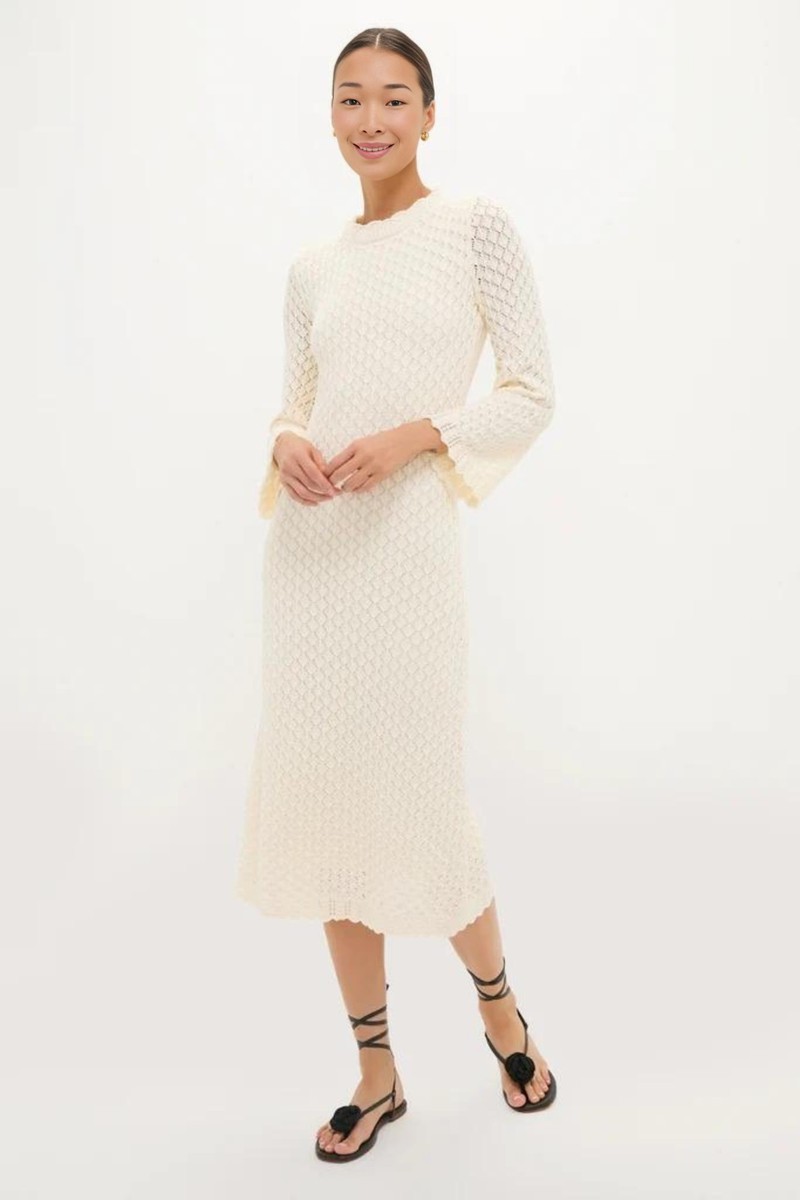 white christmas dresses White Fringe Sweater | Cropped Sweater Top main image 1