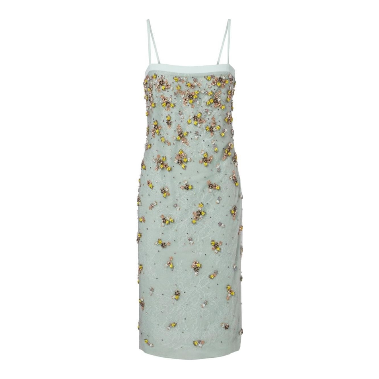 LoveShackFancy | Emalia Sequined Lace-Trim Midi Dress