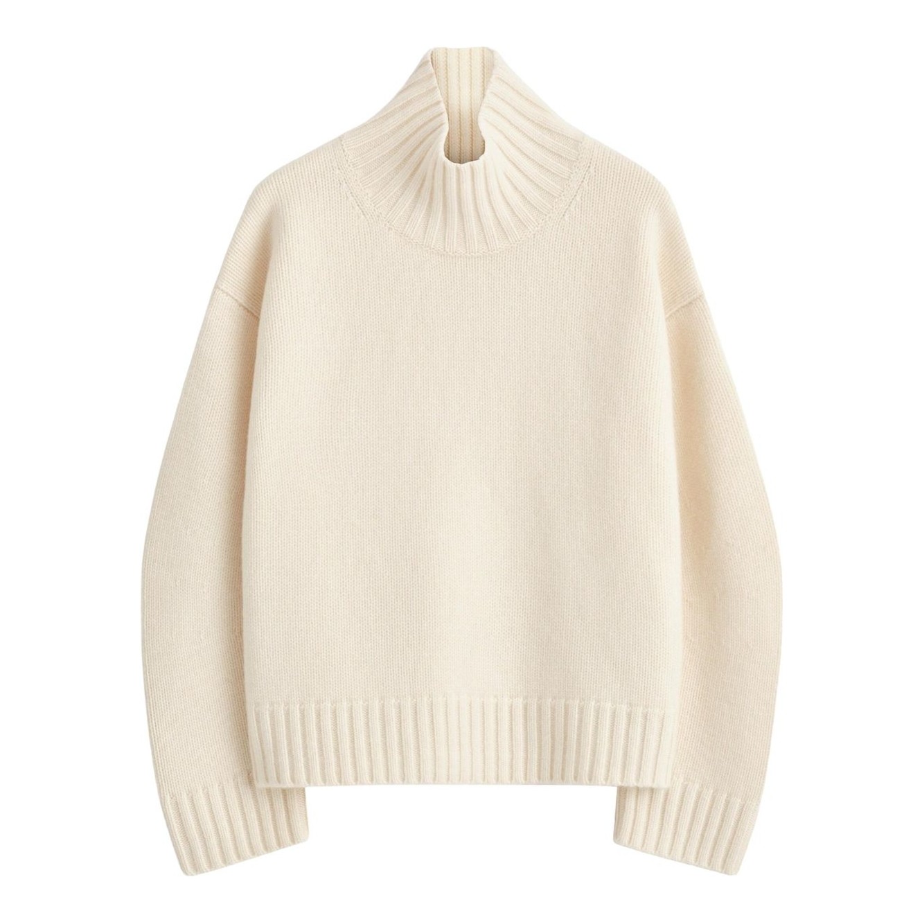 COS - Chunky Cashmere Funnel Neck Sweater