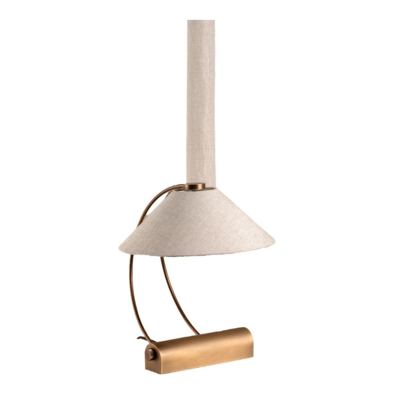 Deska - Aged Brass and Linen Task Lamp
