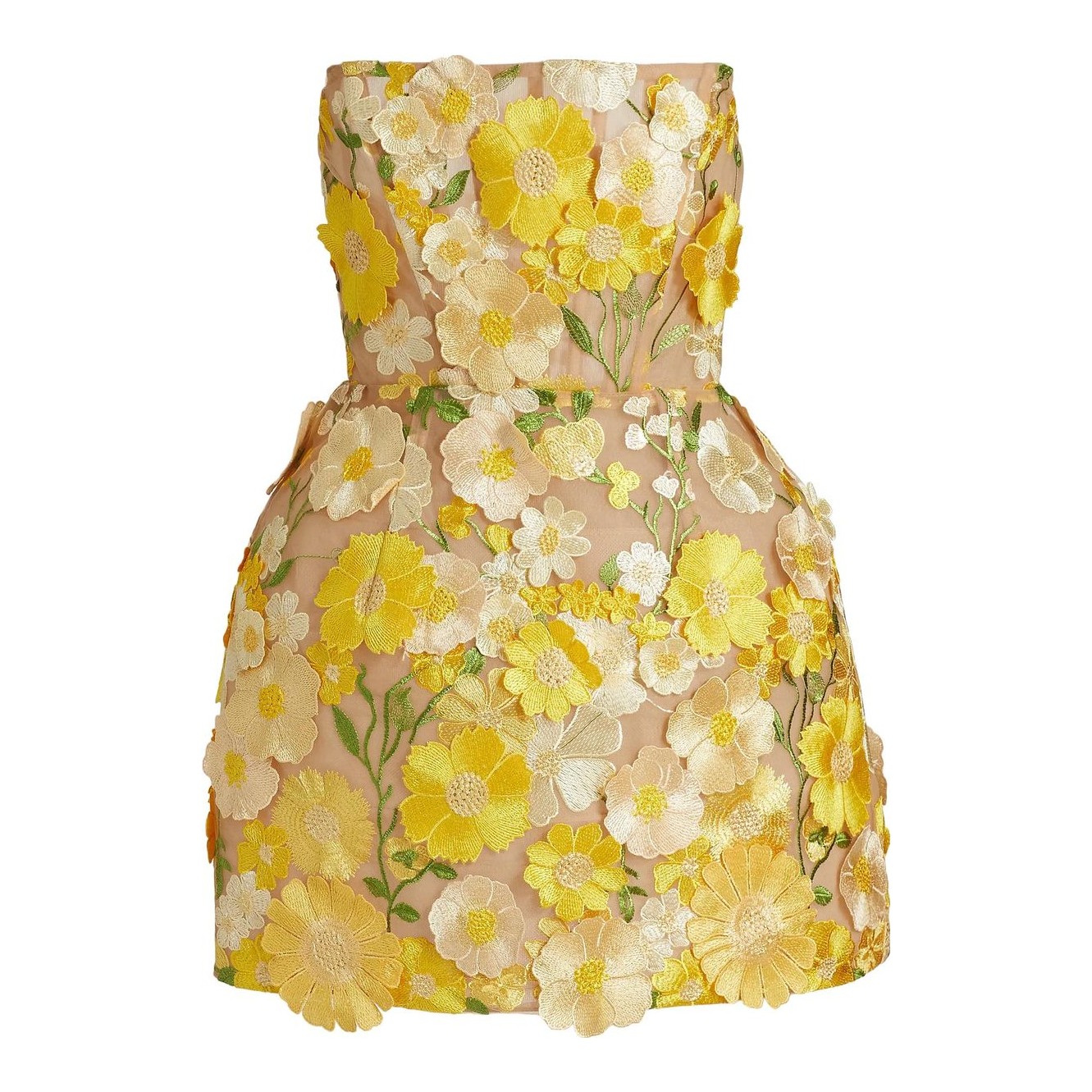 SIMKHAI | Valletta Strapless Embroidered Dress