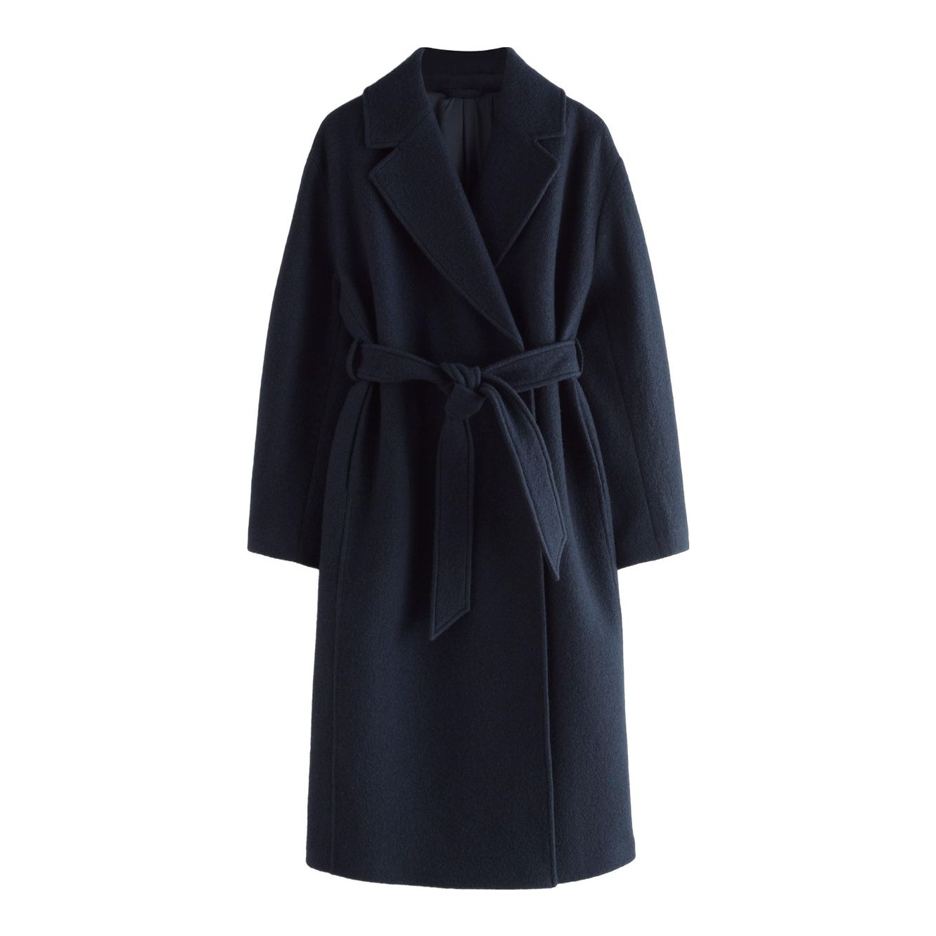 Voluminous Belted Wool Coat