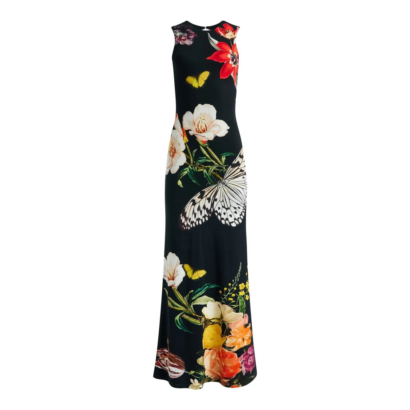 strapless open back dress Johanna Ortiz Orange and blue dress RRP 500