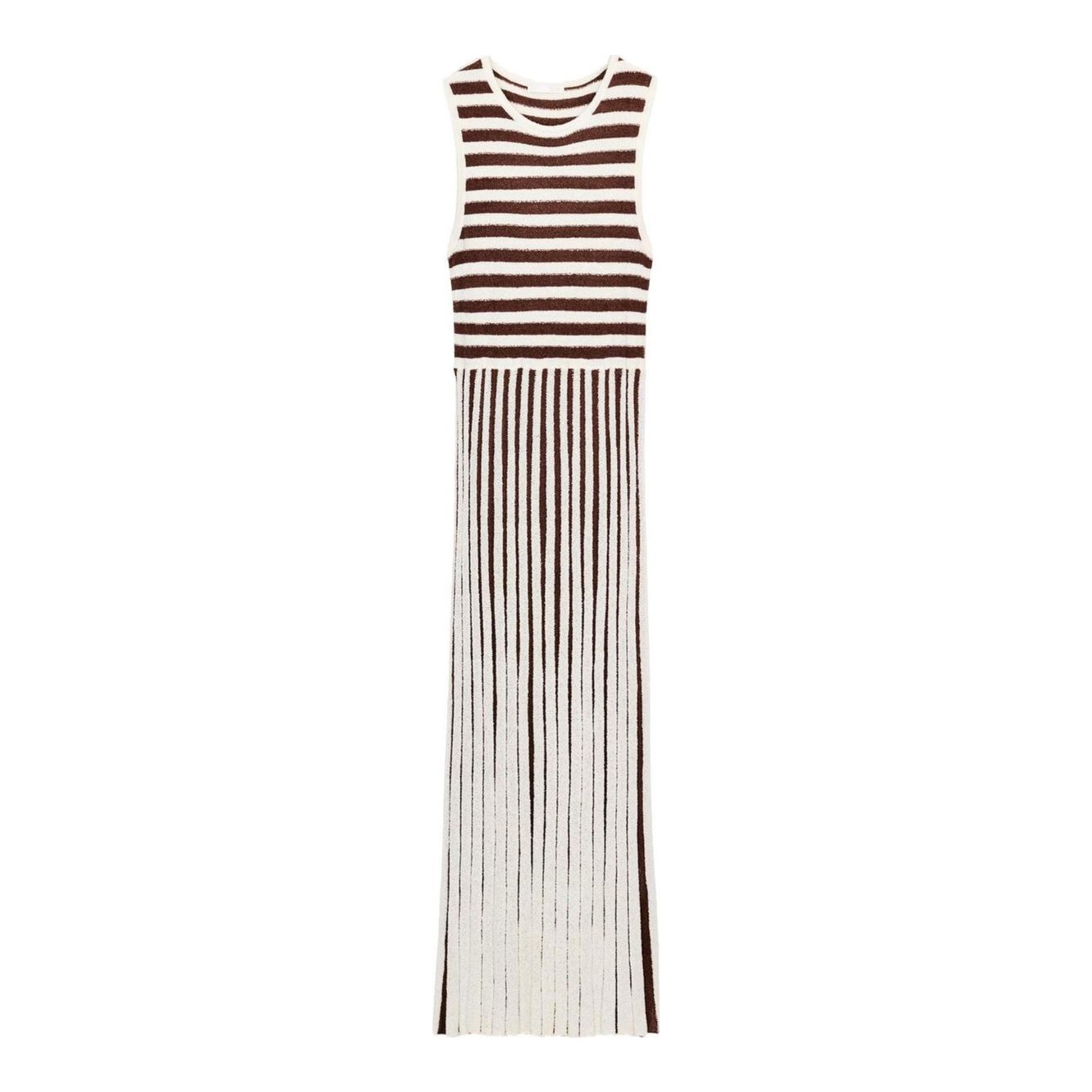 Zara | Metallic Thread Striped Long Dress