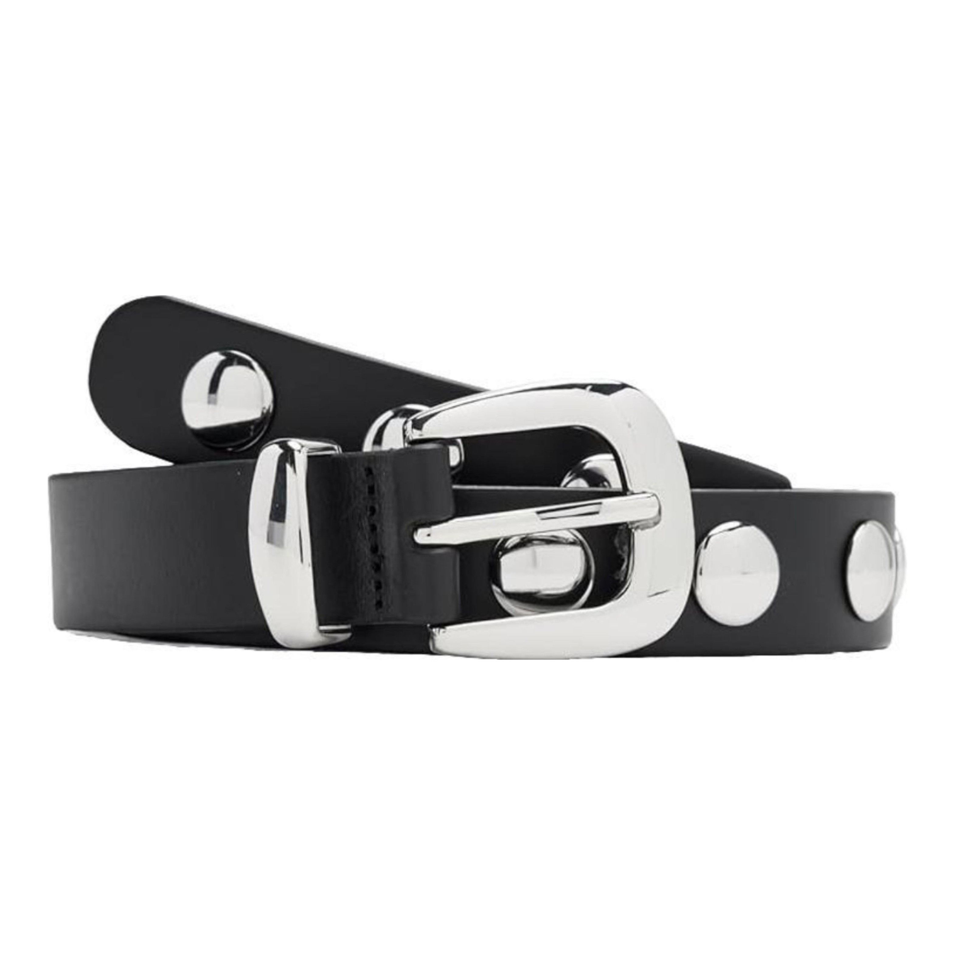3629 Women\'s Clean Western Belt, True Black Multi Buy Double Buckle Western Belt For Women Black Full Grain  main image 3