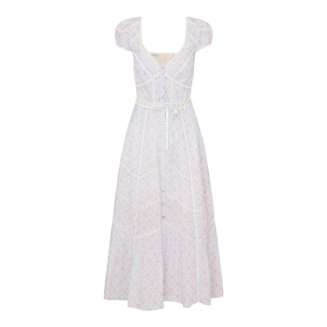 white christmas dresses Esilda Cotton Midi Dress-Women's Designer Luxury Dresses main image 0