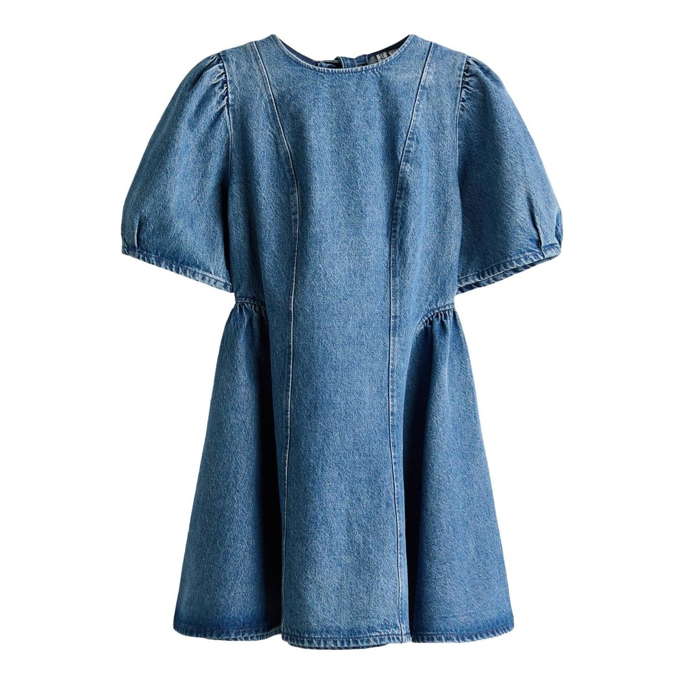 midi denim dress h&m Ladies - Light Denim Blue Denim Midi Dress - Size: 22