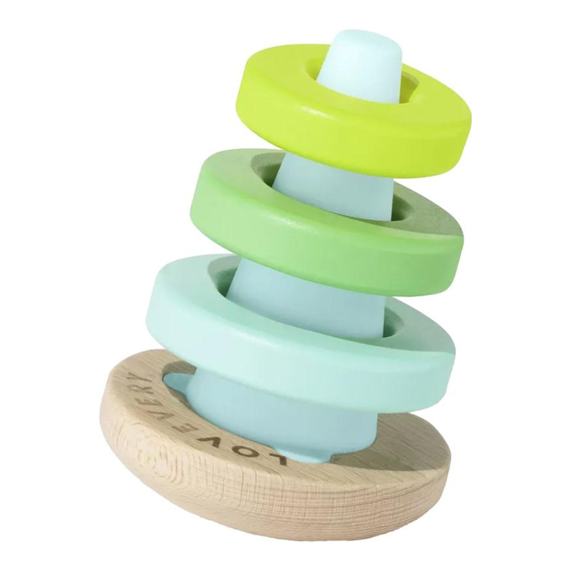 Montessori Wobble Stacker, Stacker with 4 Rings