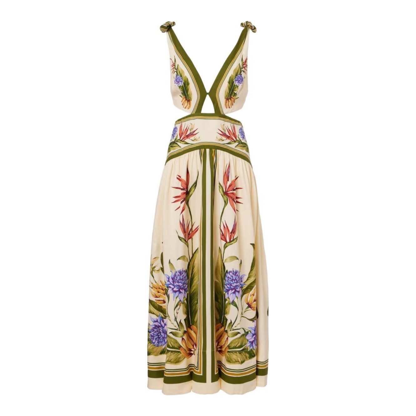farm rio lam jacquard maxi dress Jacquard Lurex Sleeveless Maxi Dress  FARM Rio