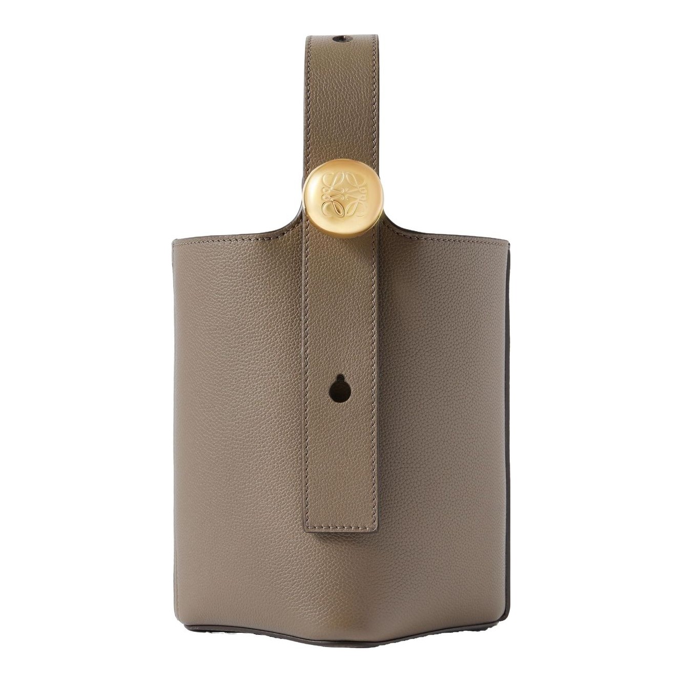 Pebble Mini Textured-Leather Tote Bag