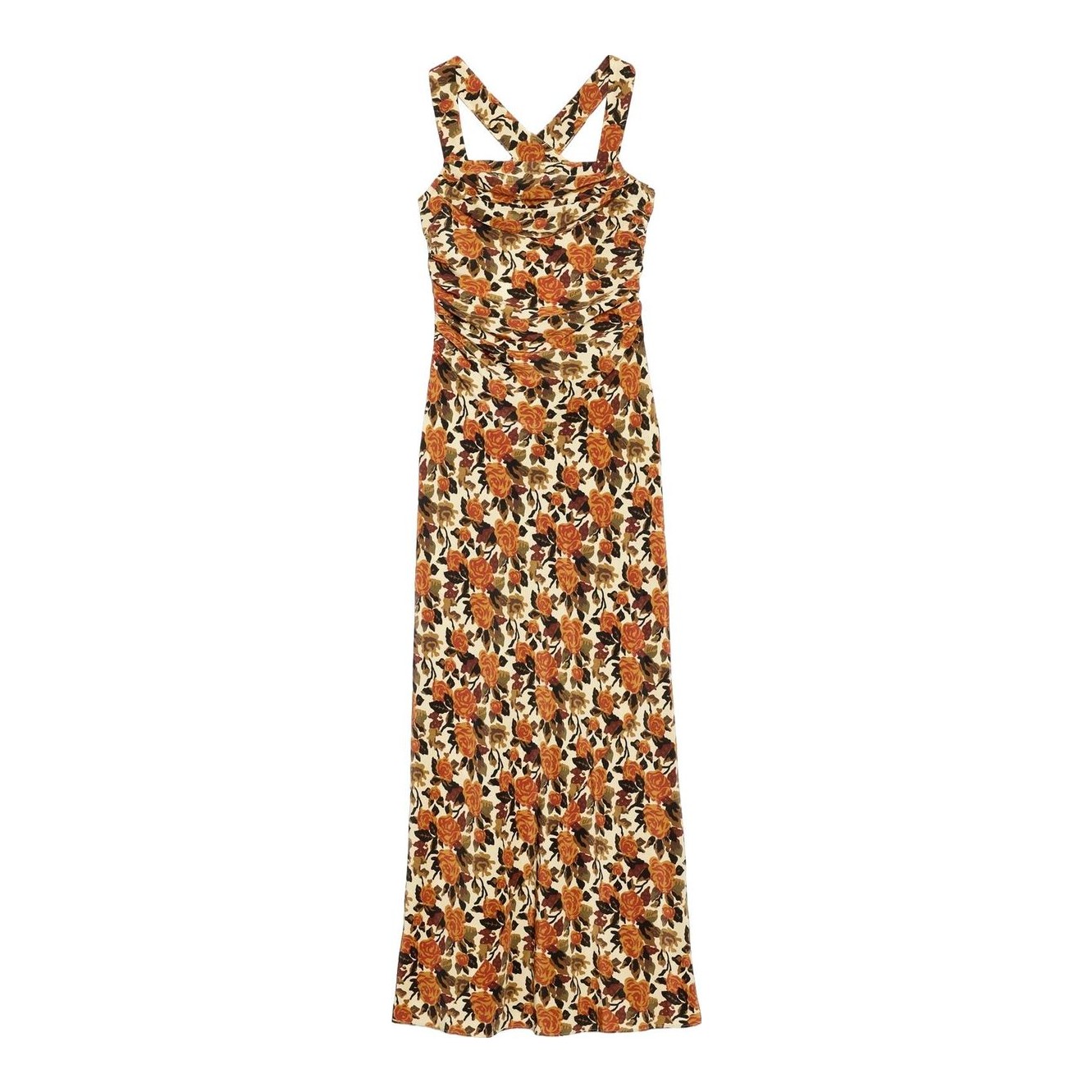 hippie backless halter dress Hippie Backless Halter Maxi Dress – Boho Cascading Ruffle Long Dress