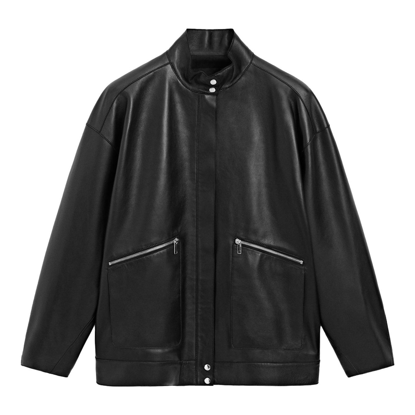 Massimo Dutti | Nappa Leather Jacket With Grainy Finish