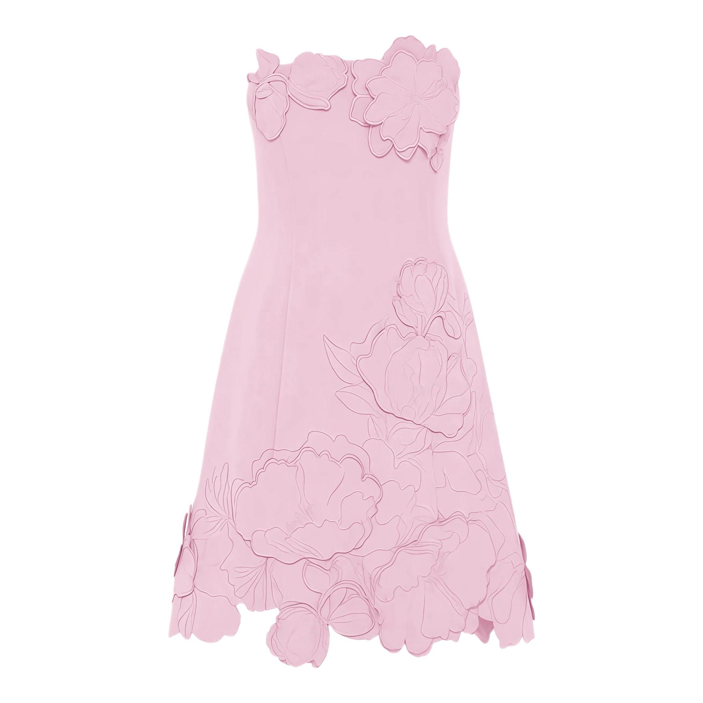 Leo Lin | Rosario Tweed Petal Bustier Mini Dress