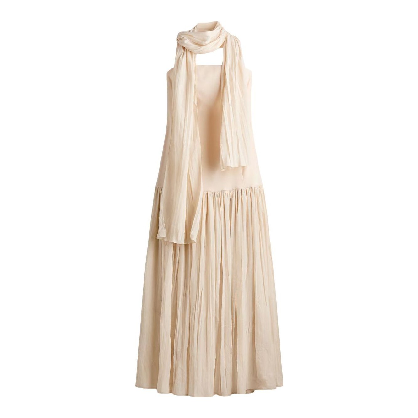 SIEDRS | Raye Scarf-Detailed Midi Halter Dress