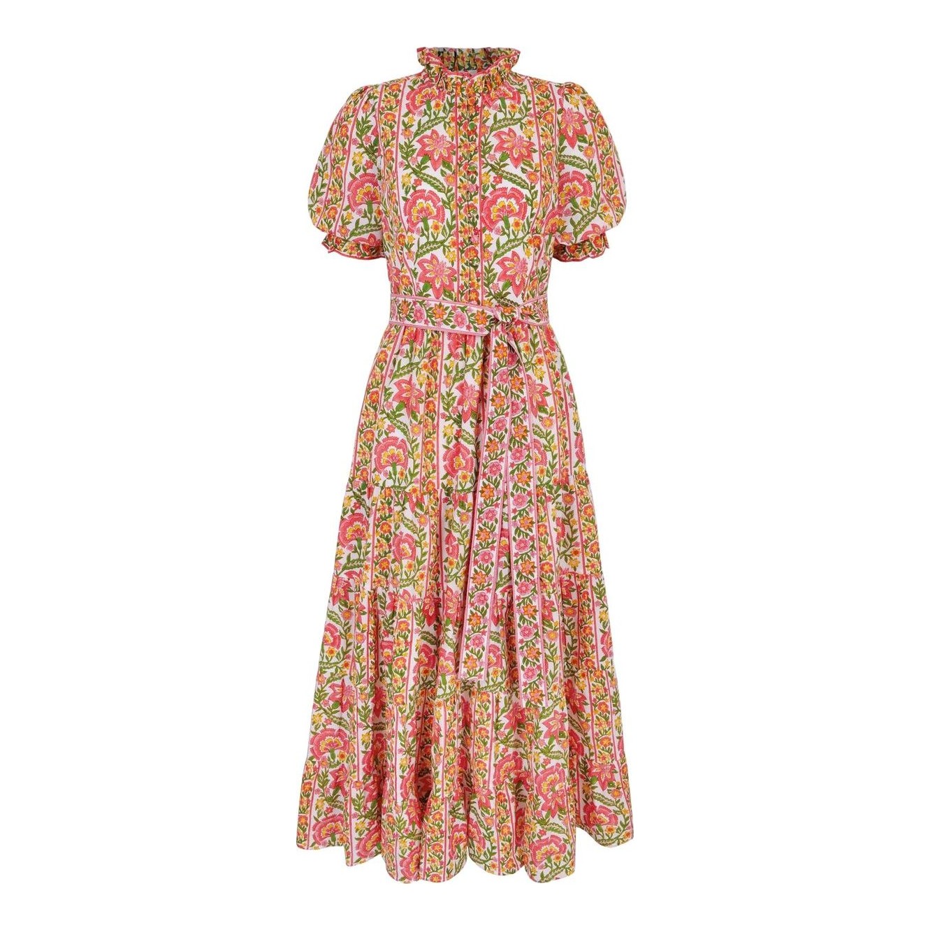 chinese dress ladies Leo Lin Matilda Puff Sleeve Midi Dress
